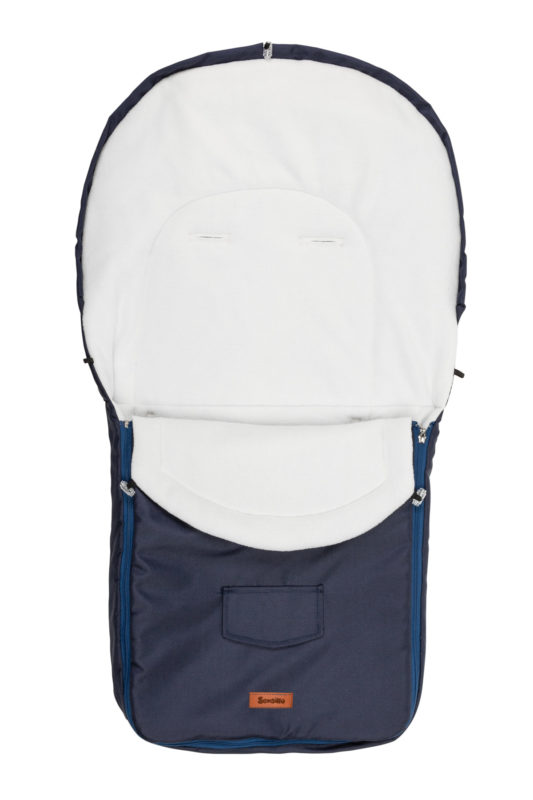 Stroller sleeping bag – navy blue/polar