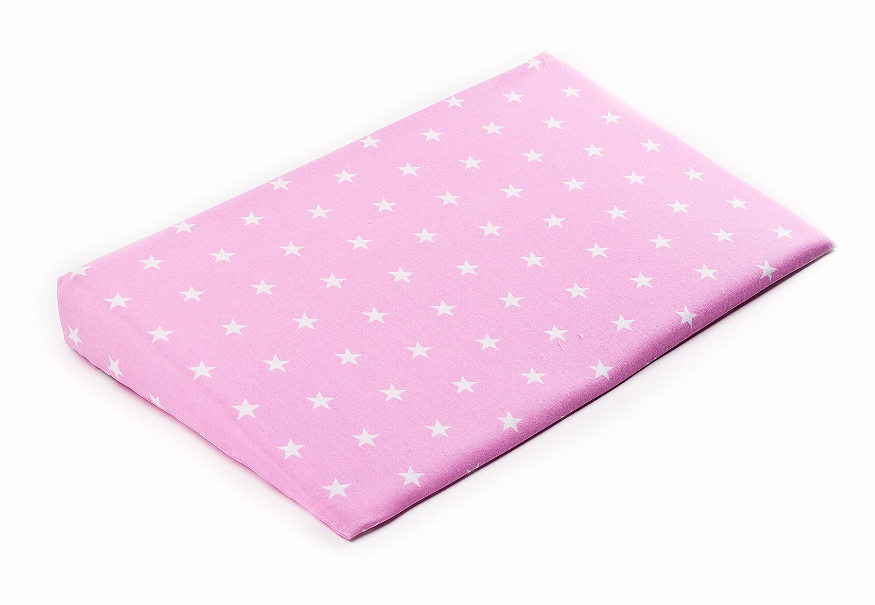 Pokrowiec na poduszkę-klin do łóżeczka – gwiazdki różowy