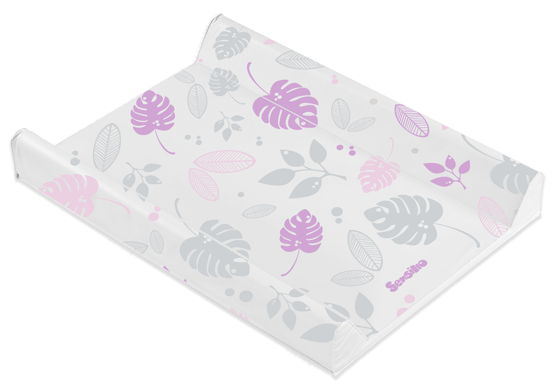 Floral Changing Pad – platninum and pink