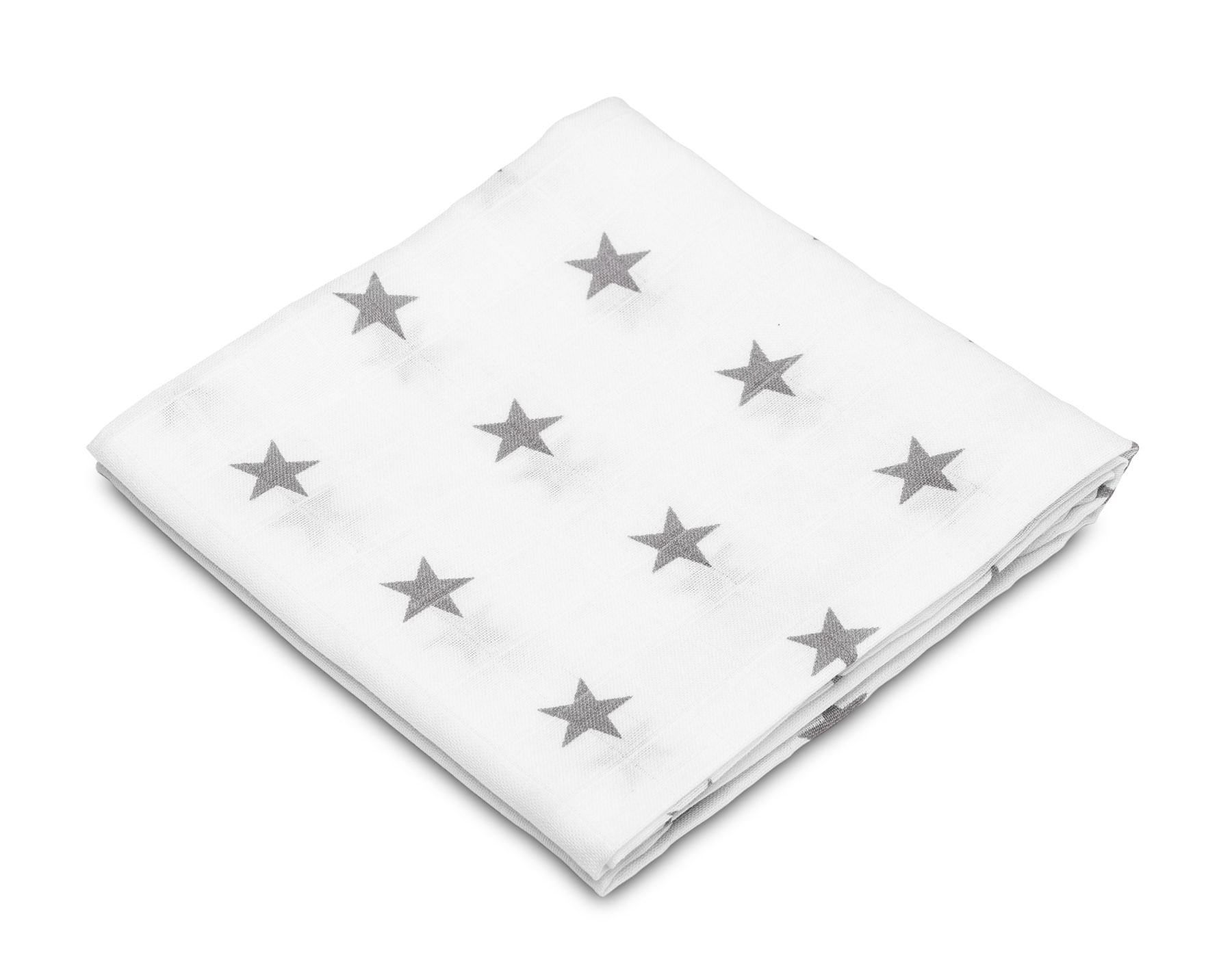 Muslin diaper – stars grey