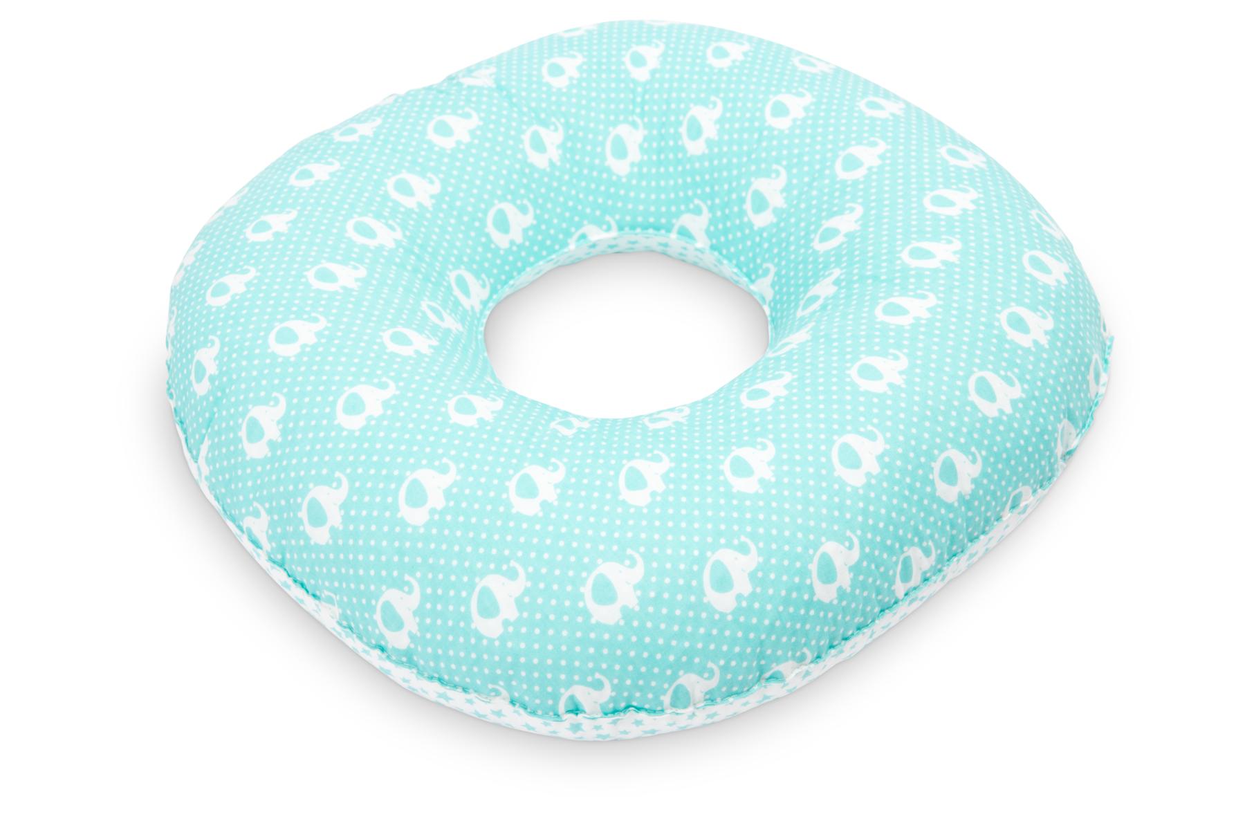 Postnatal Pillow – elephants mint
