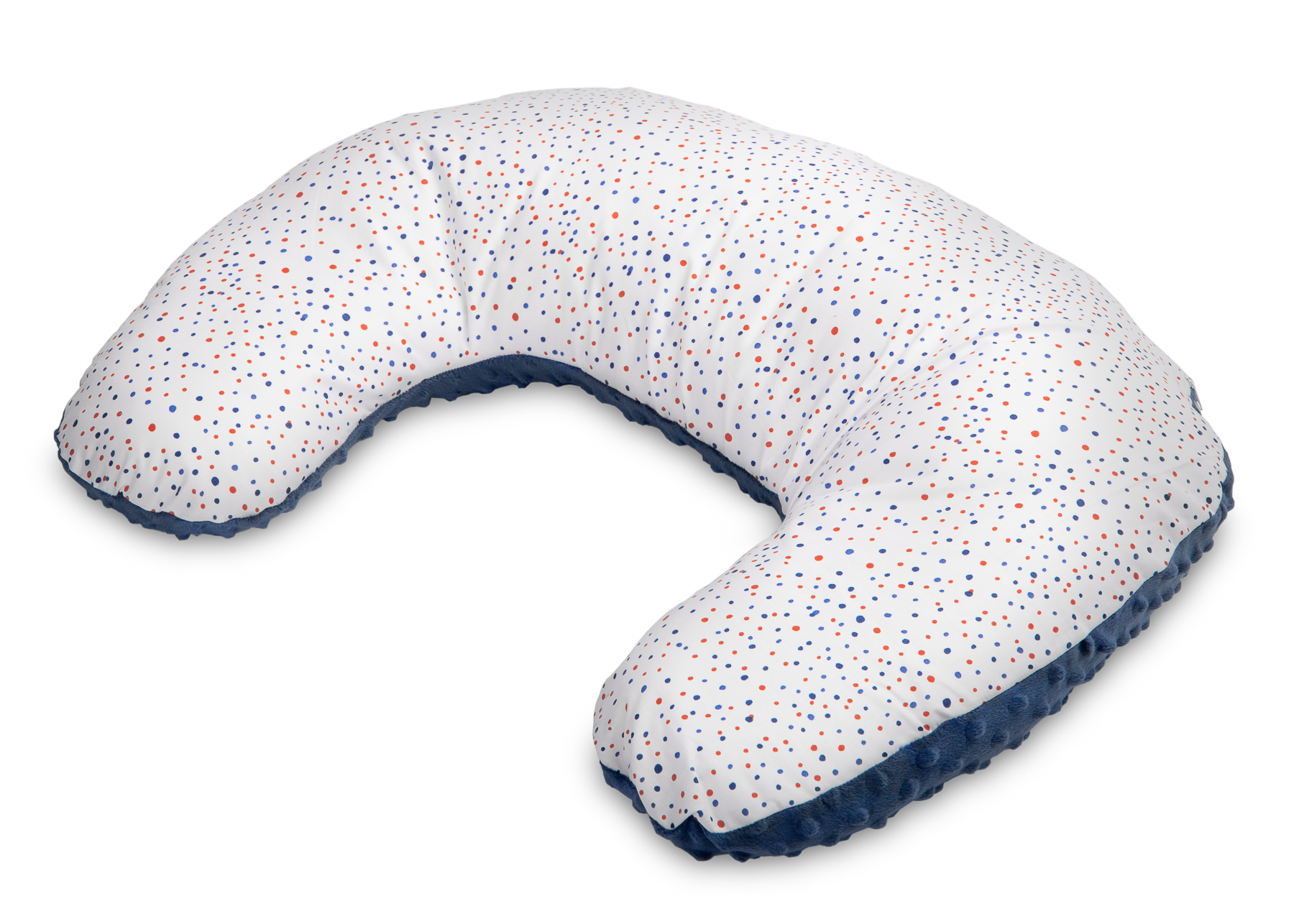 Minky Pillow for Feeding – dots navy blue