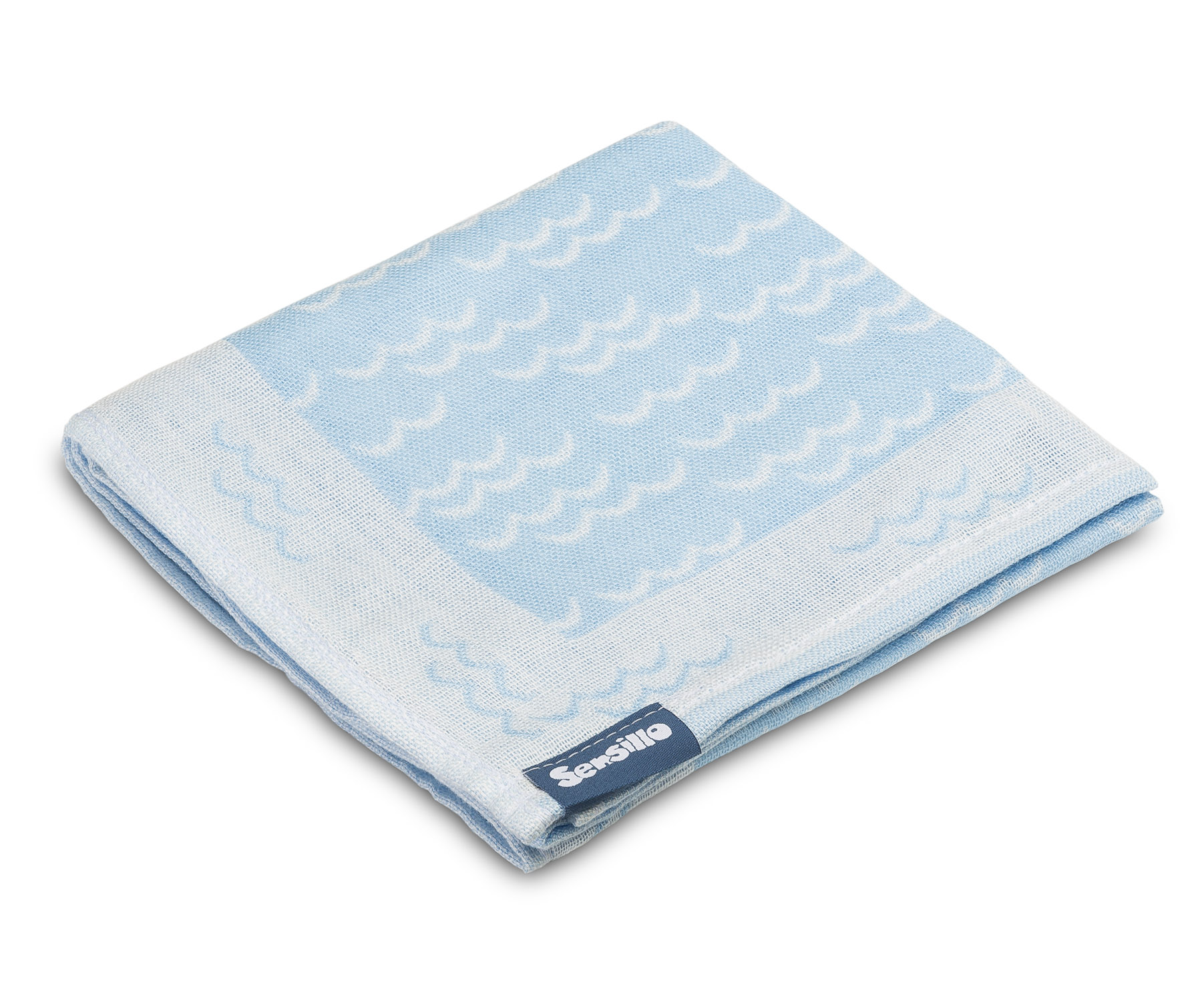 Bamboo and cotton diaper – blue waves