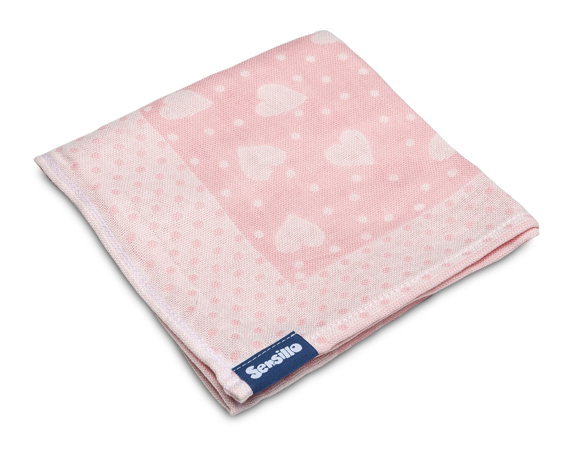 Bamboo and cotton diaper – pink hearts