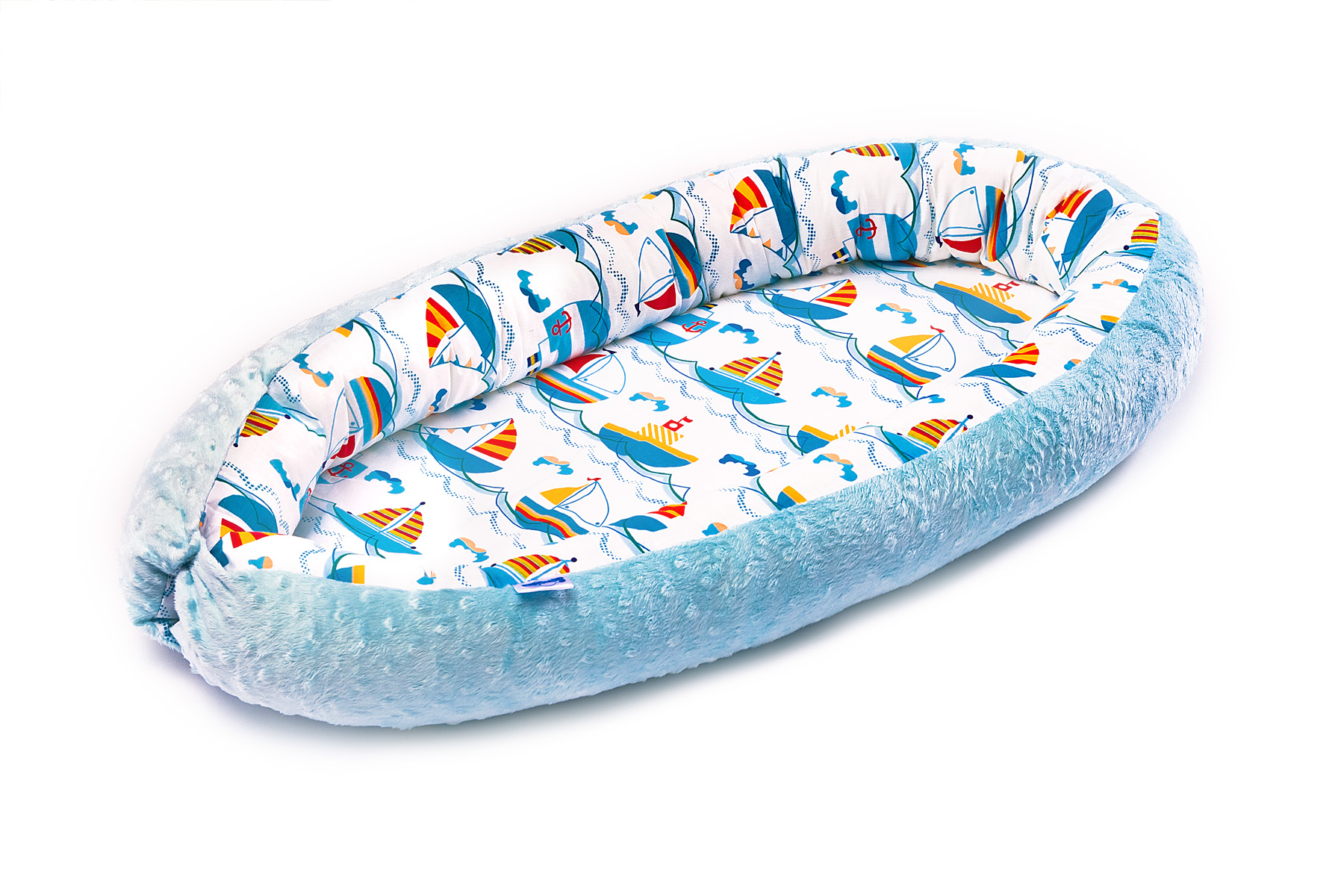 Baby nest Minky – ships blue