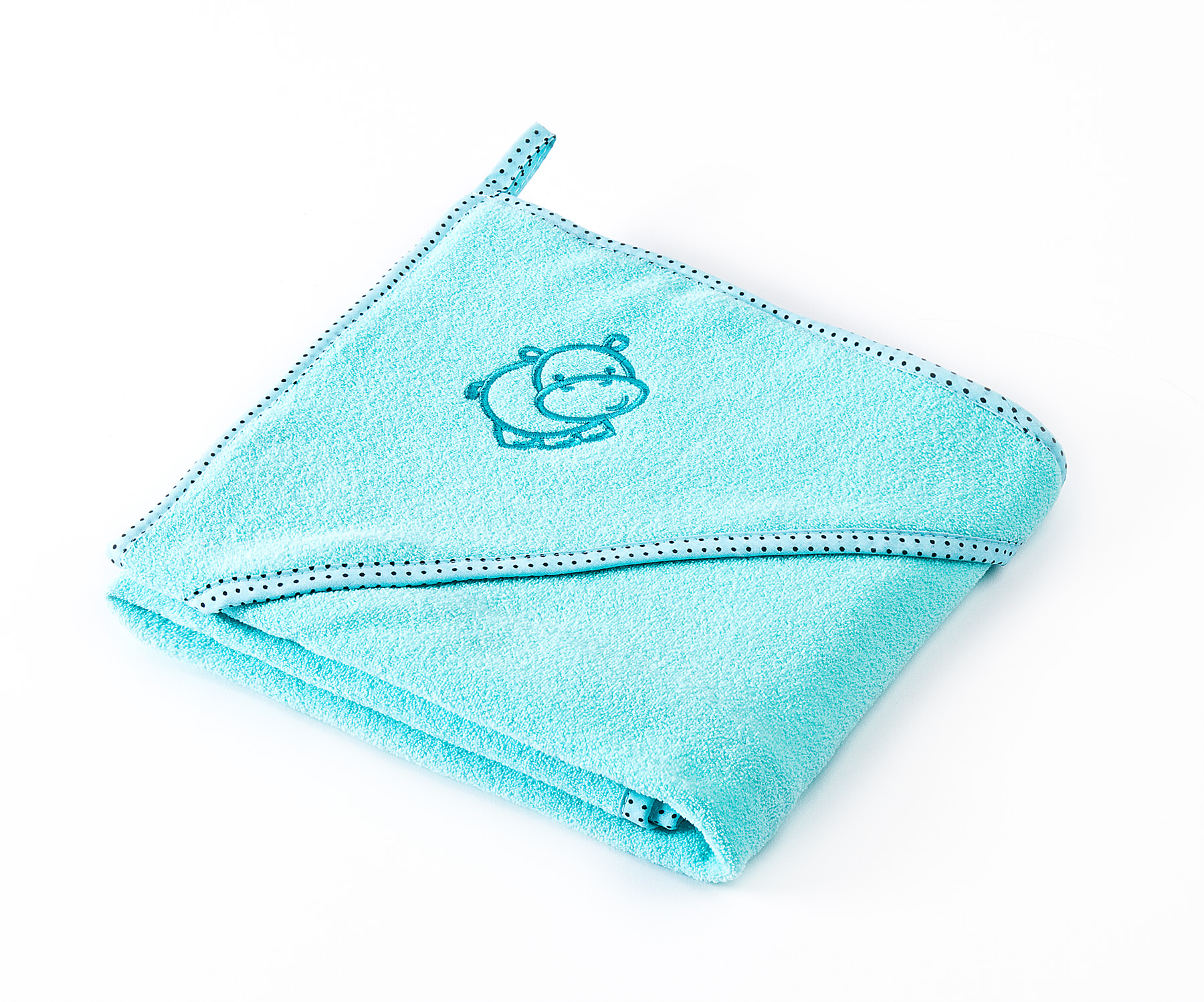 Hippo soft bath towel – turquoise