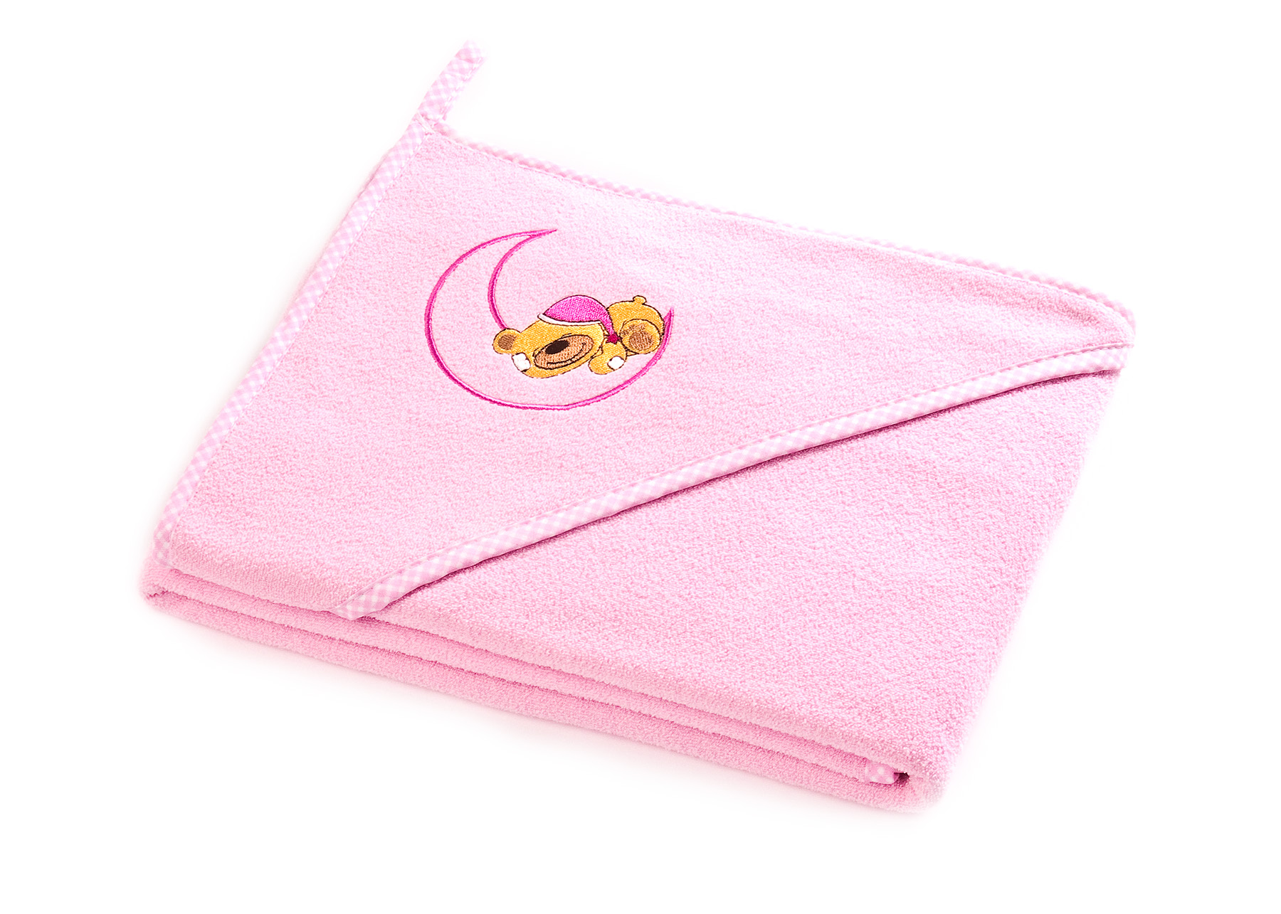 Bear soft bath towel – pink