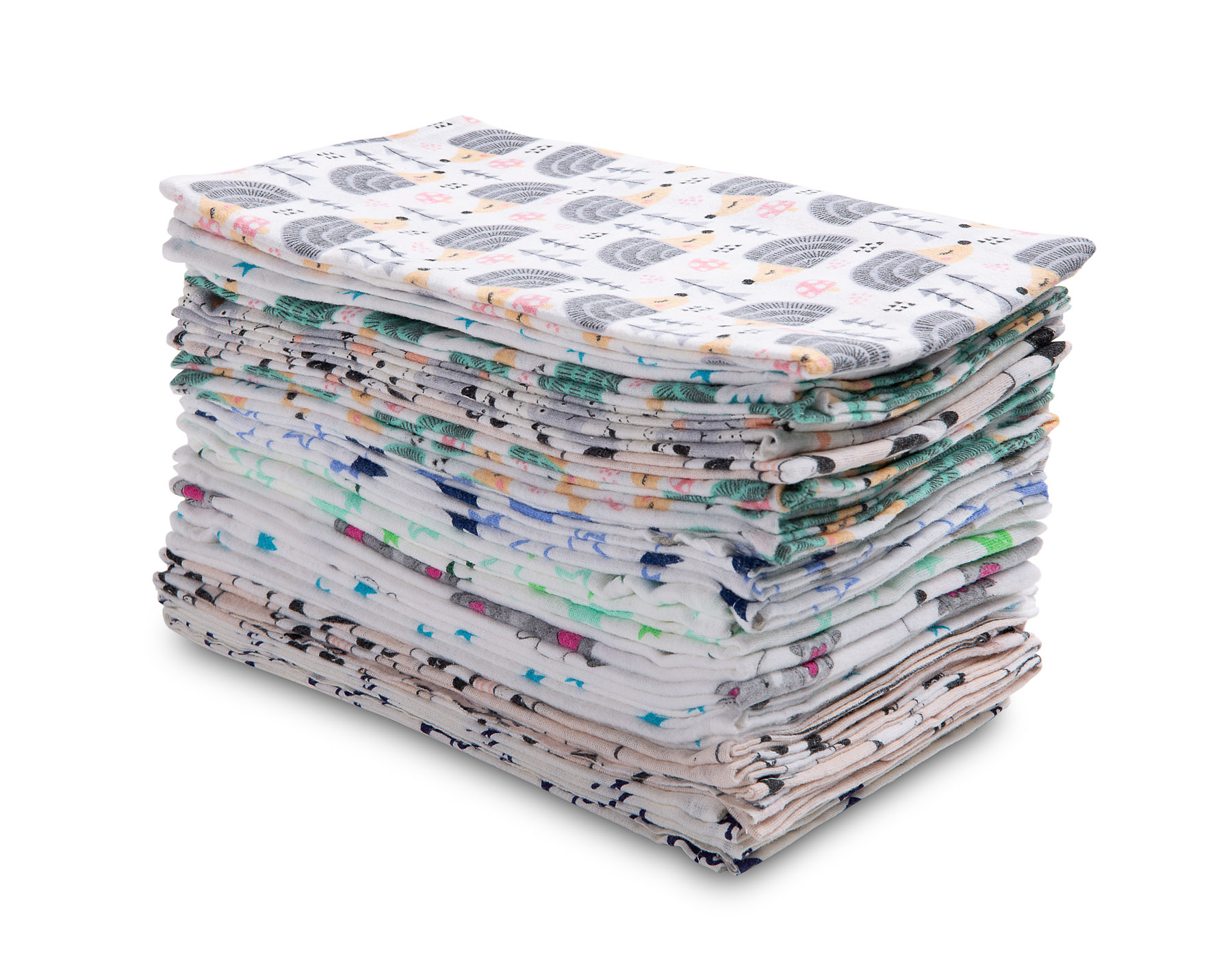 Flannel diapers – overprinted