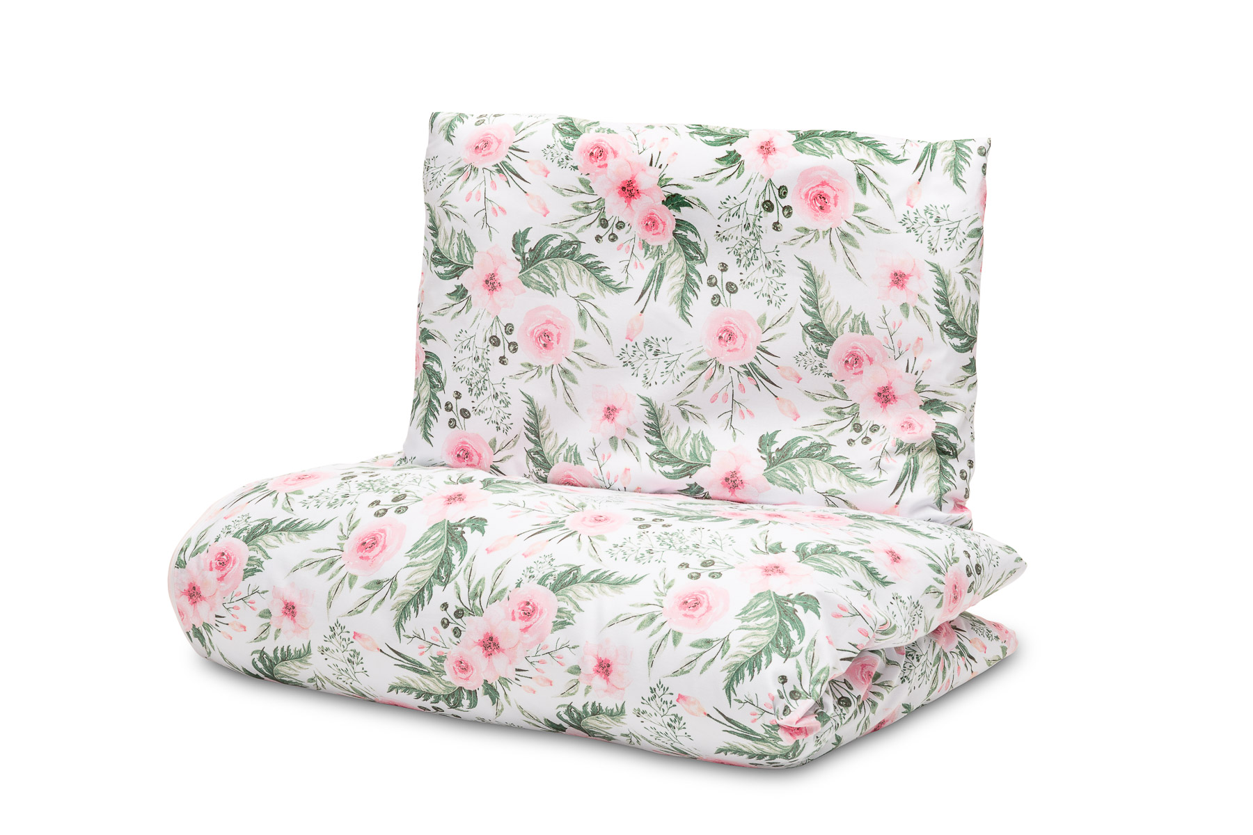 2-pieces 100×135 cm Bed – roses pink