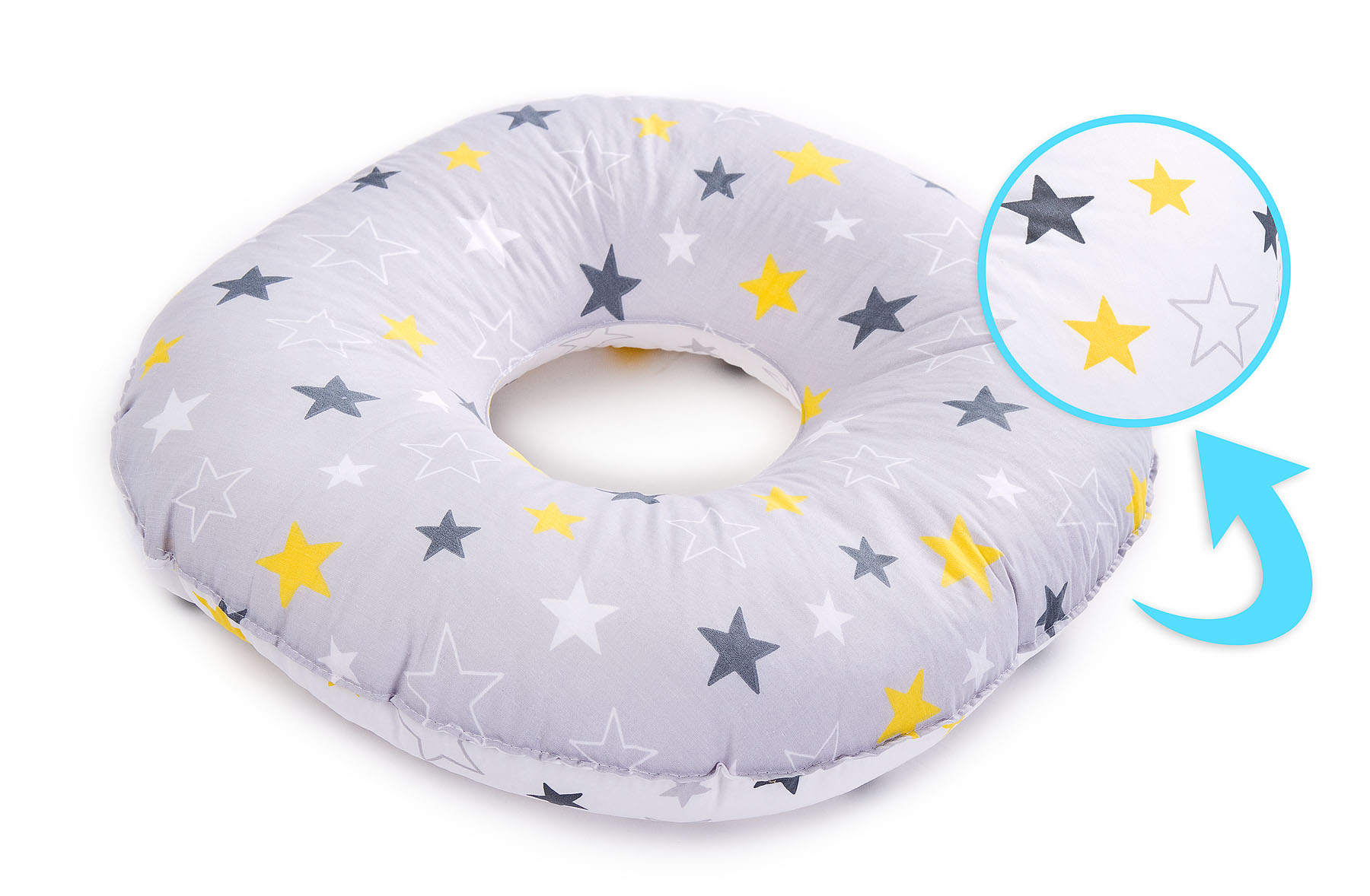 Postnatal Pillow – stars grey