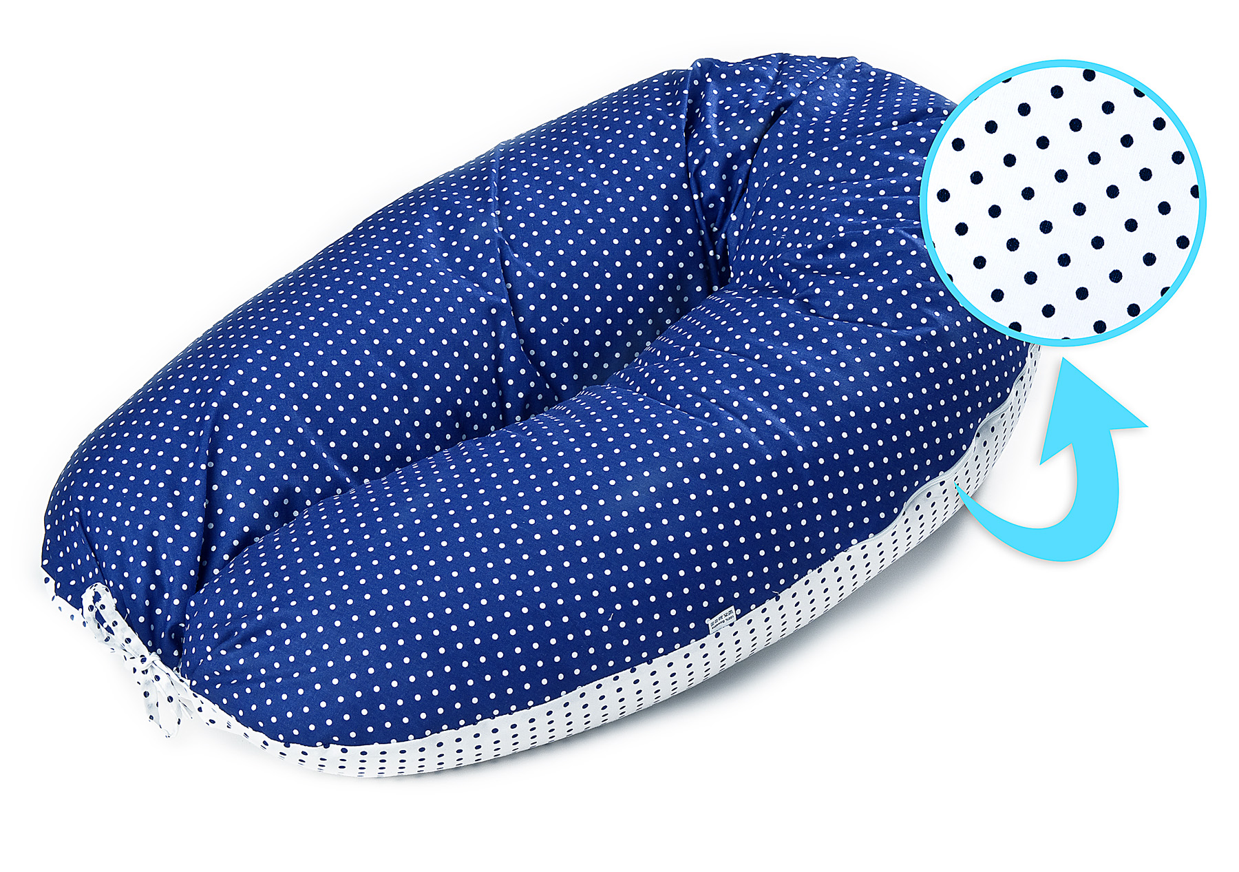 XL Pregnancy Pillow peas navy blue