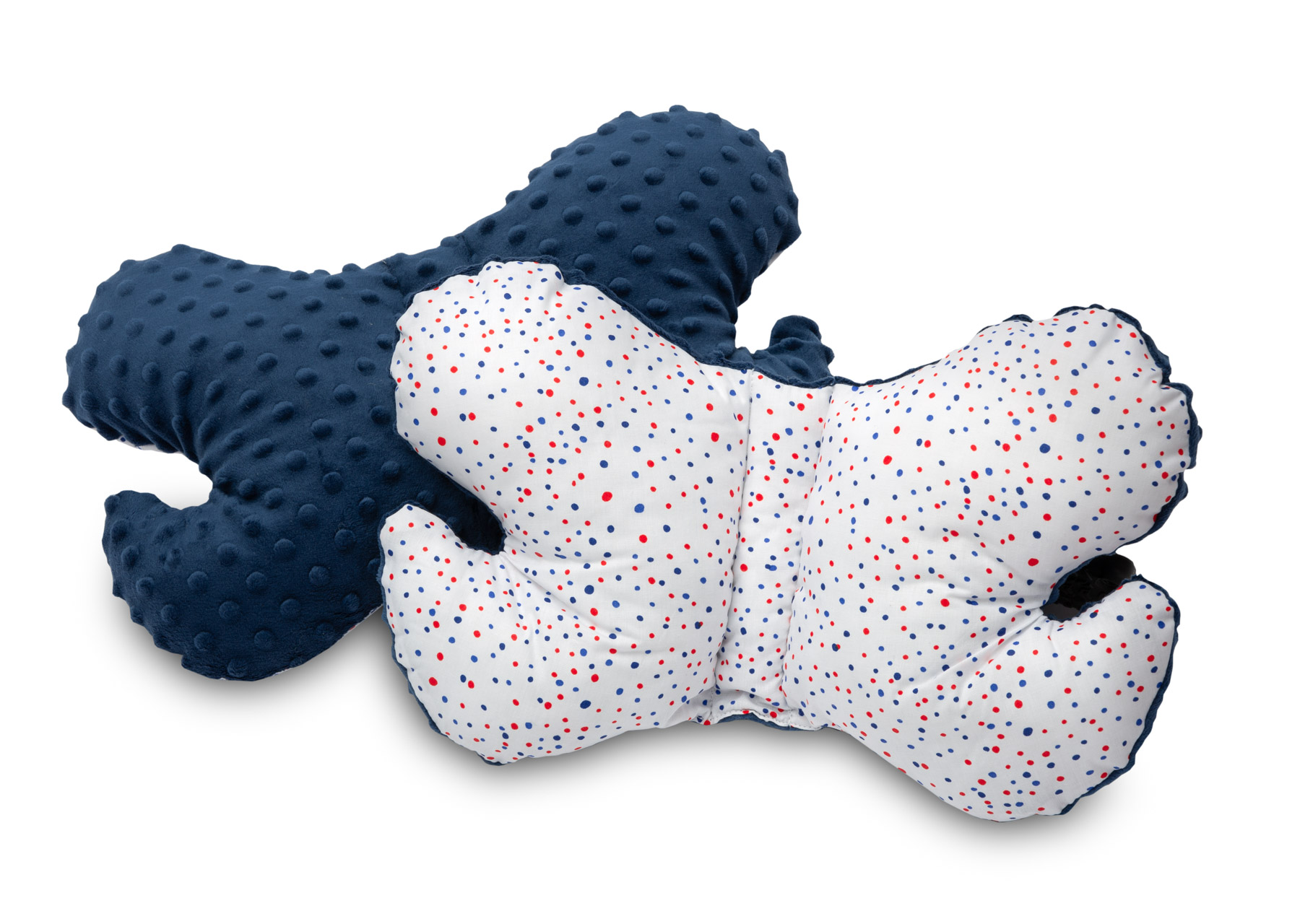 Butterfly Pillow – dots navy blue