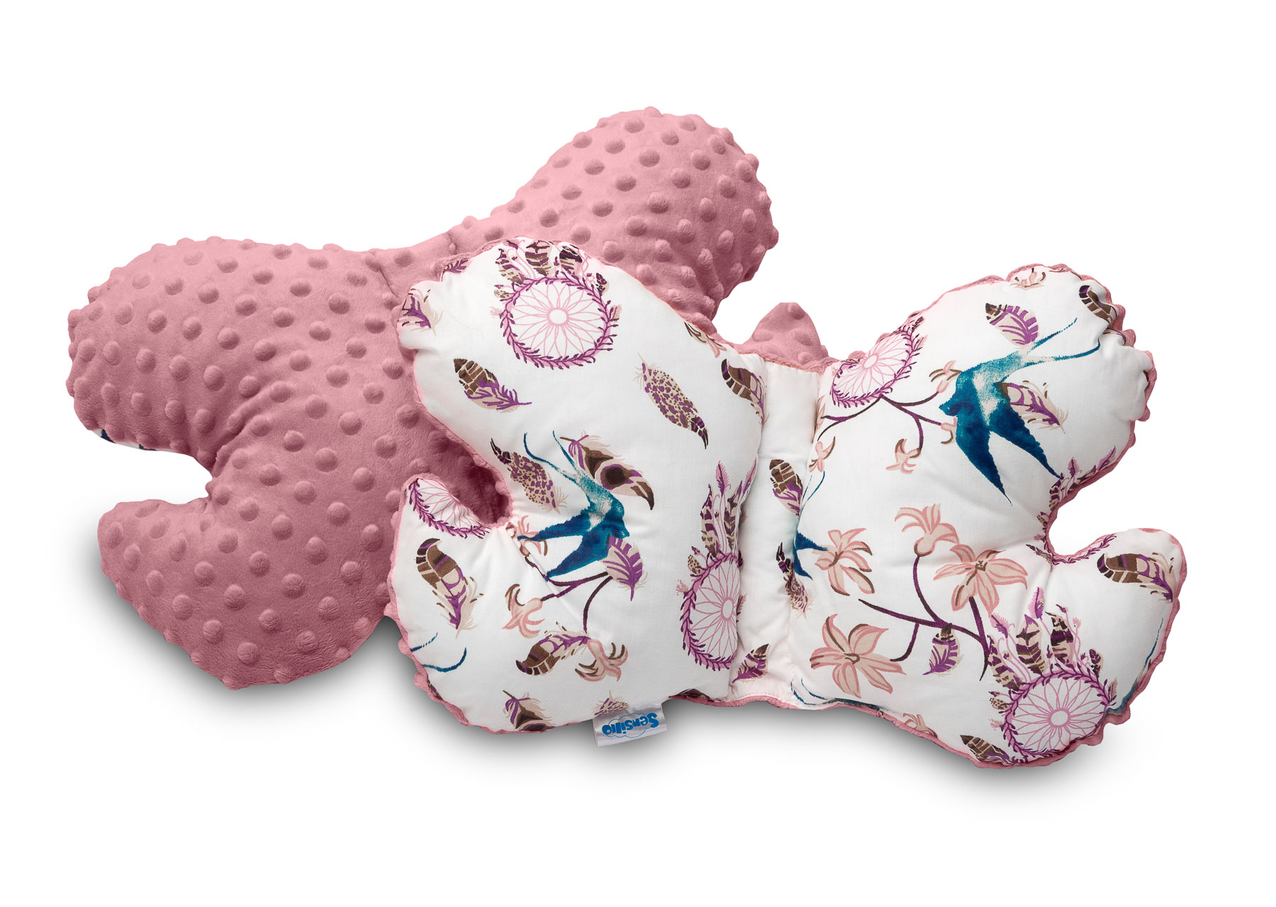 Butterfly Pillow – birds retro pink