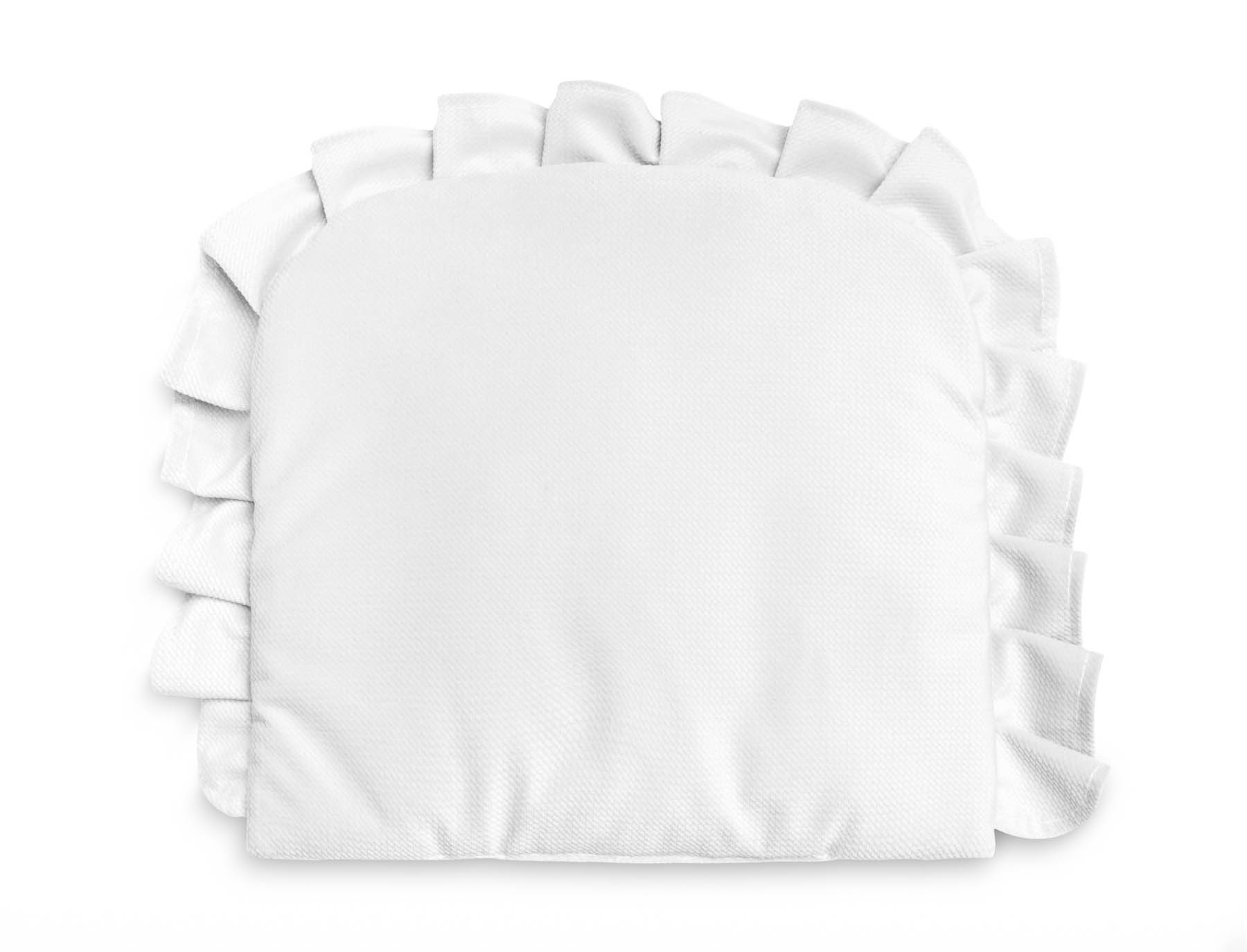 Pillow With a Frill – Velvet white