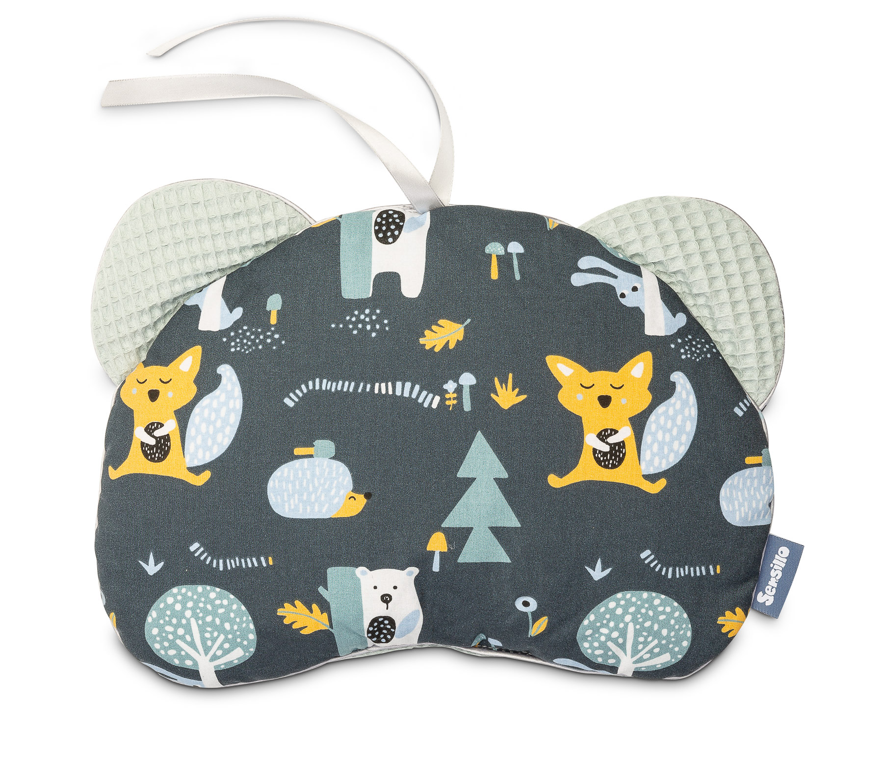 Pushchair pillow Bear – Waffle clearing mint