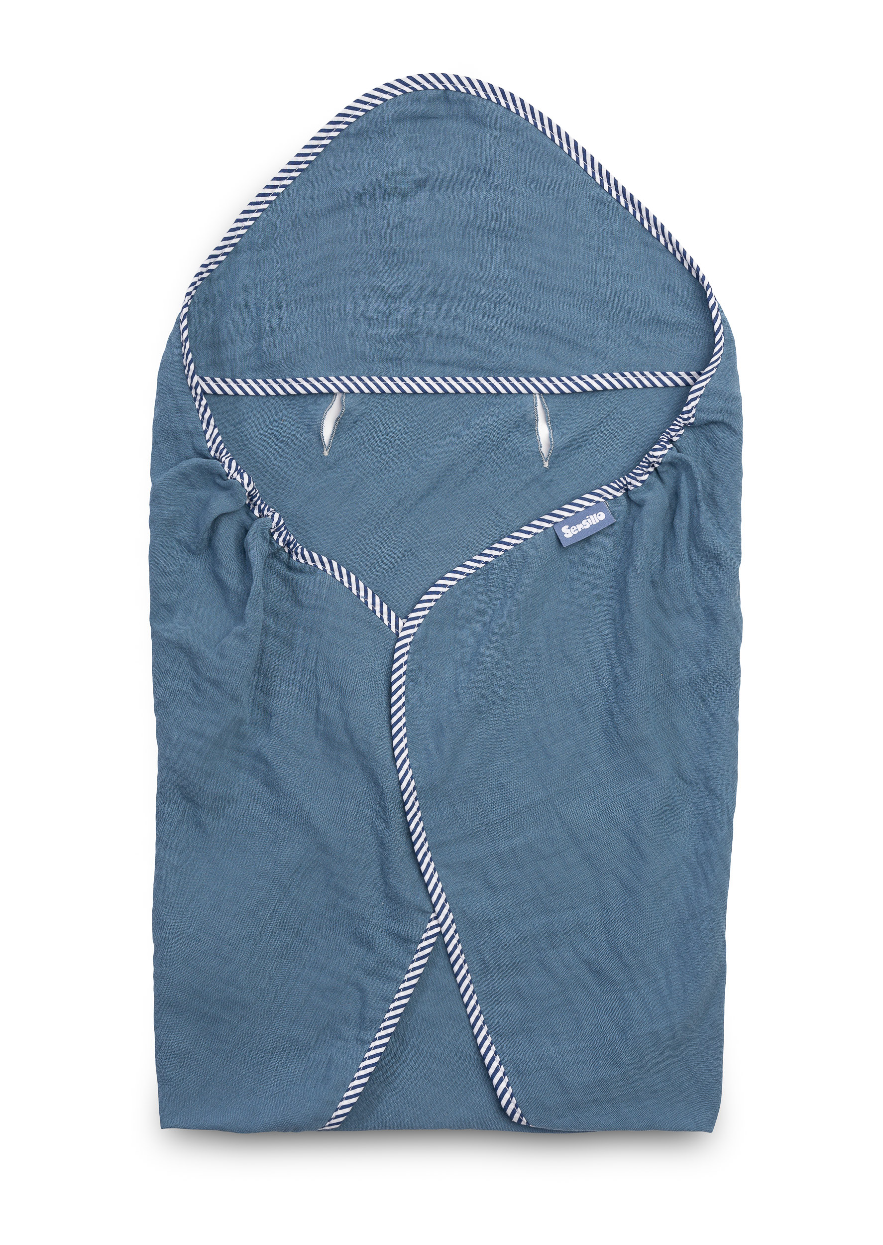 Child seat muslin swaddle blanket for summer – blue