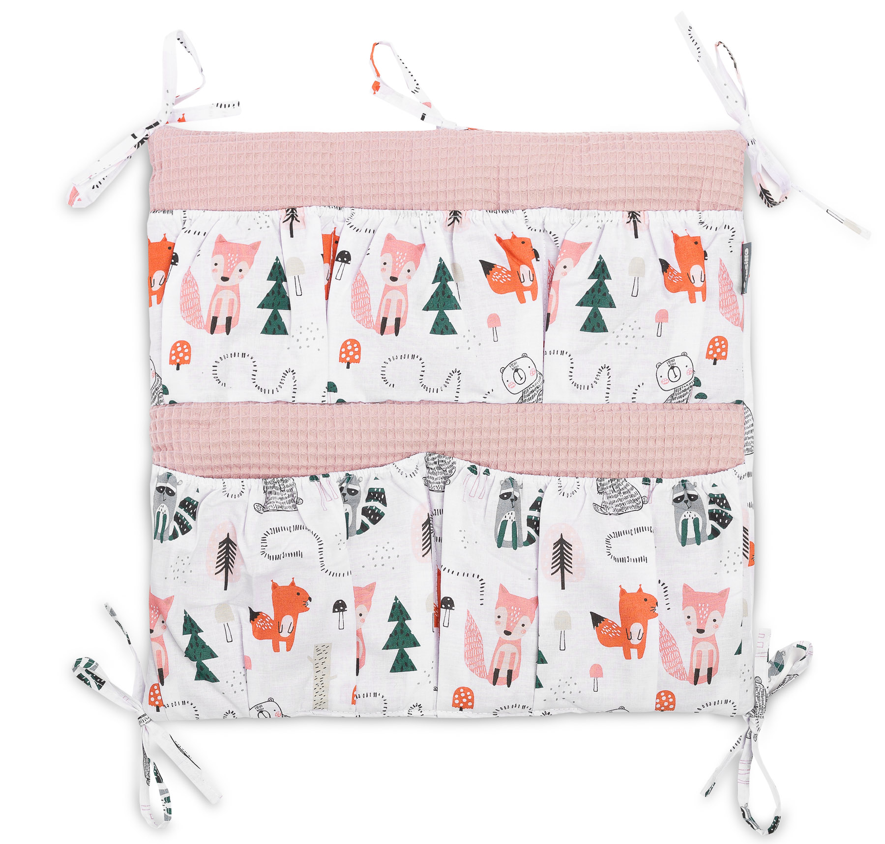 Bed organizer – foxes pink