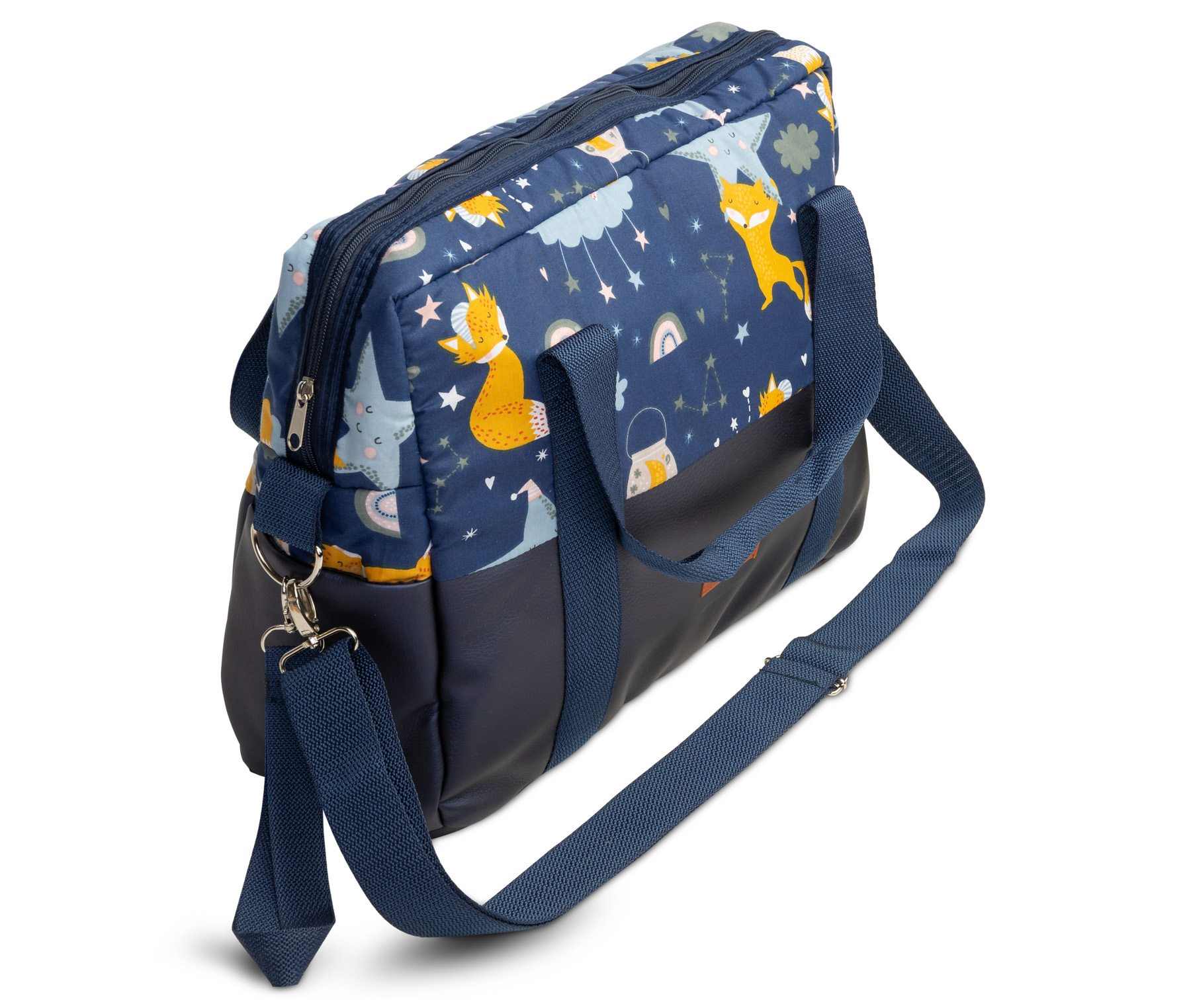 Eco-leather Bag – navy foxes