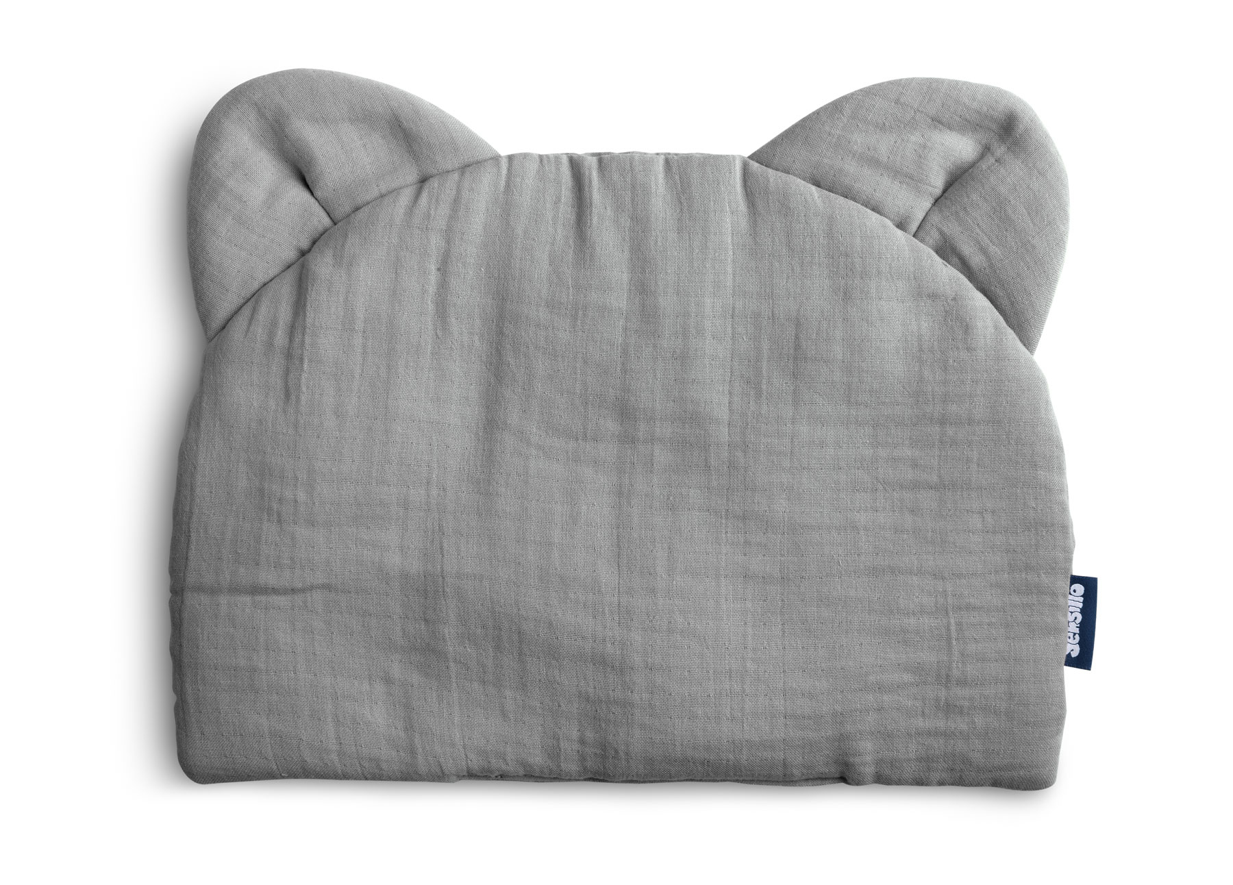 Muslin pushchair pillow – graphite