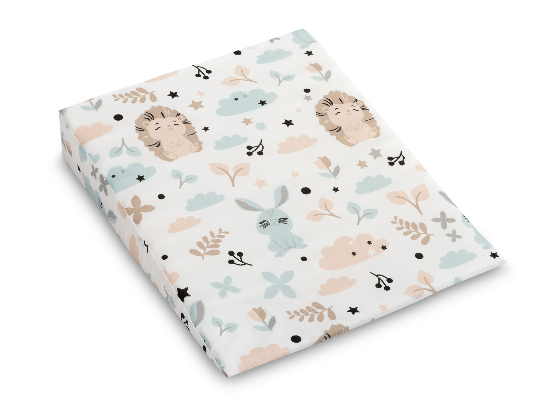 38×30 Wedge Pillowcases – hedgehog and rabbit