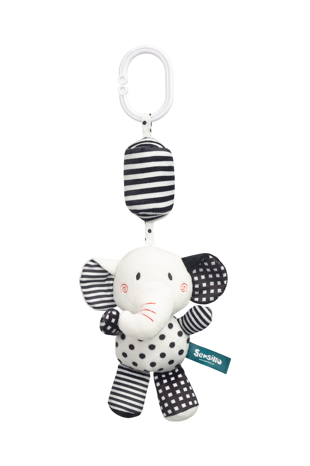 BLACK&WHITE STROLLER PENDANT ELEPHANT