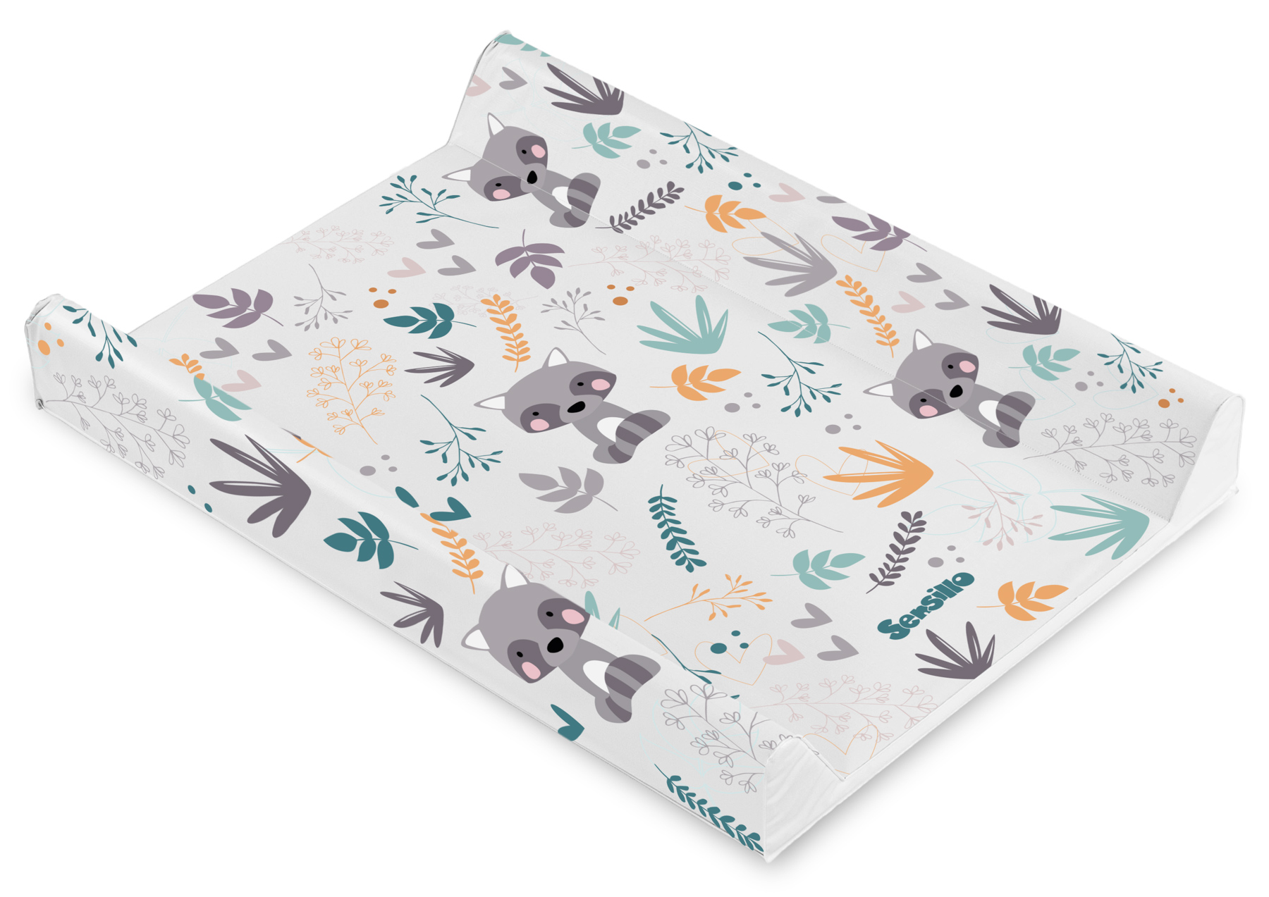 Soft changing pad – raccoon platinum