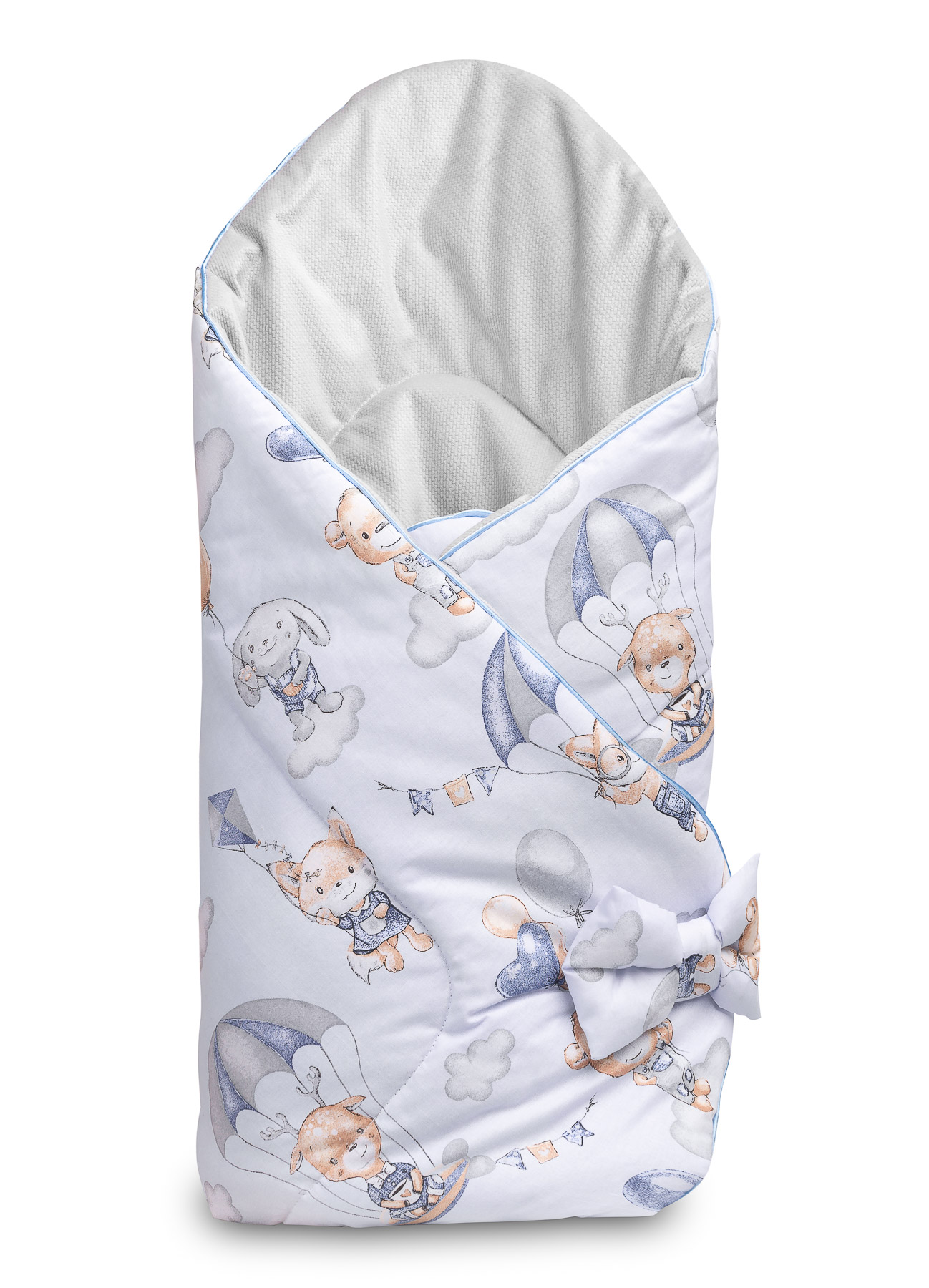 Velvet Baby Nest Cone Wrap – FLIGHT IN CLOUDS GREY