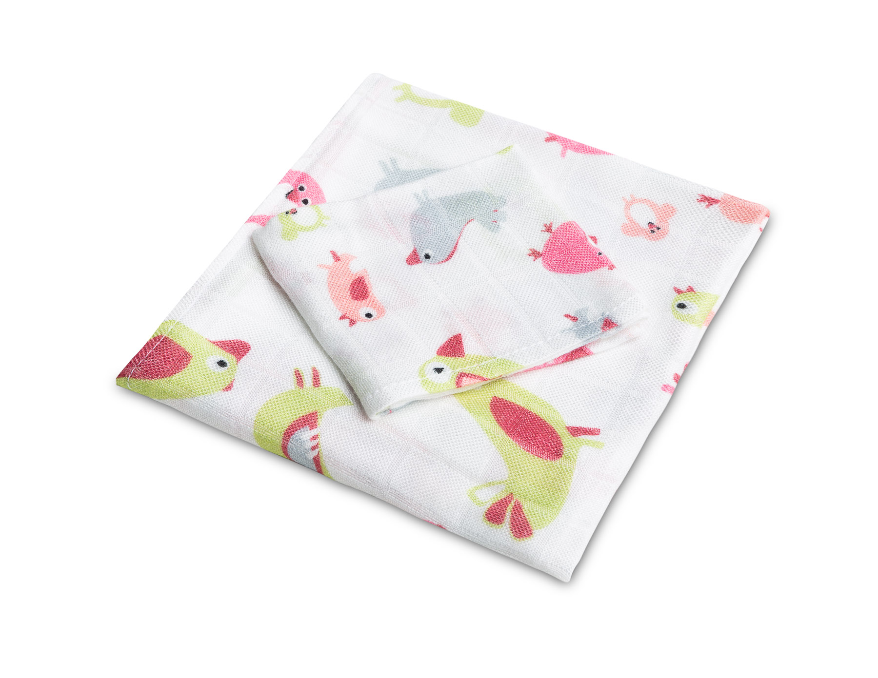 Bamboo diapers Set Pink Birds 30×35 75×75