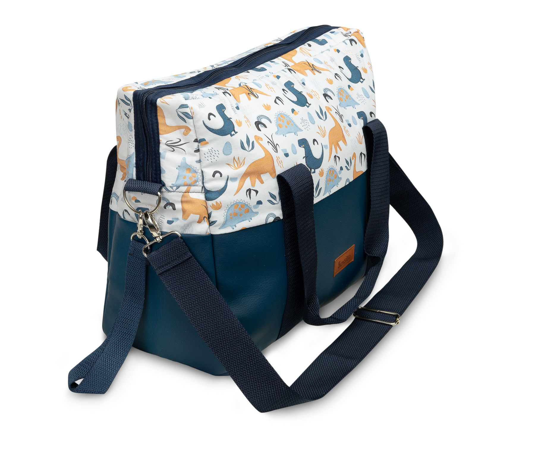 Eco-leather Bag – Blue Dinosaurs