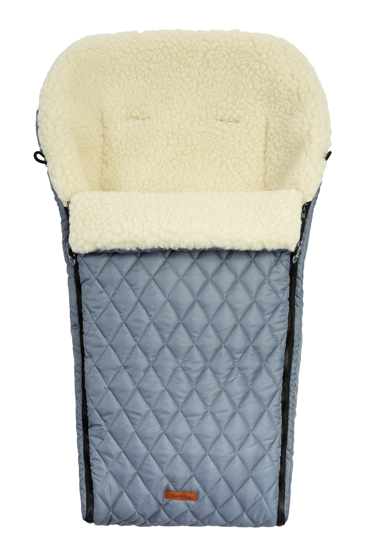 Quilted wool romper bag – Graphite