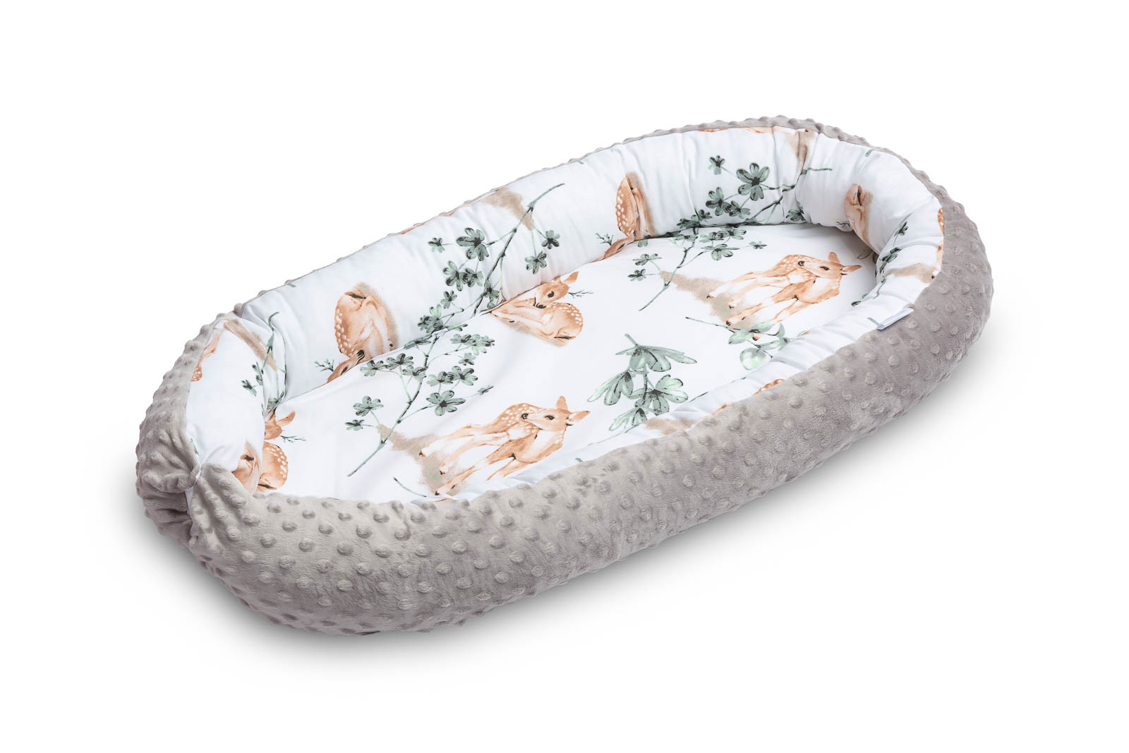 Baby nest Minky – SILVER FAWNS 70×30