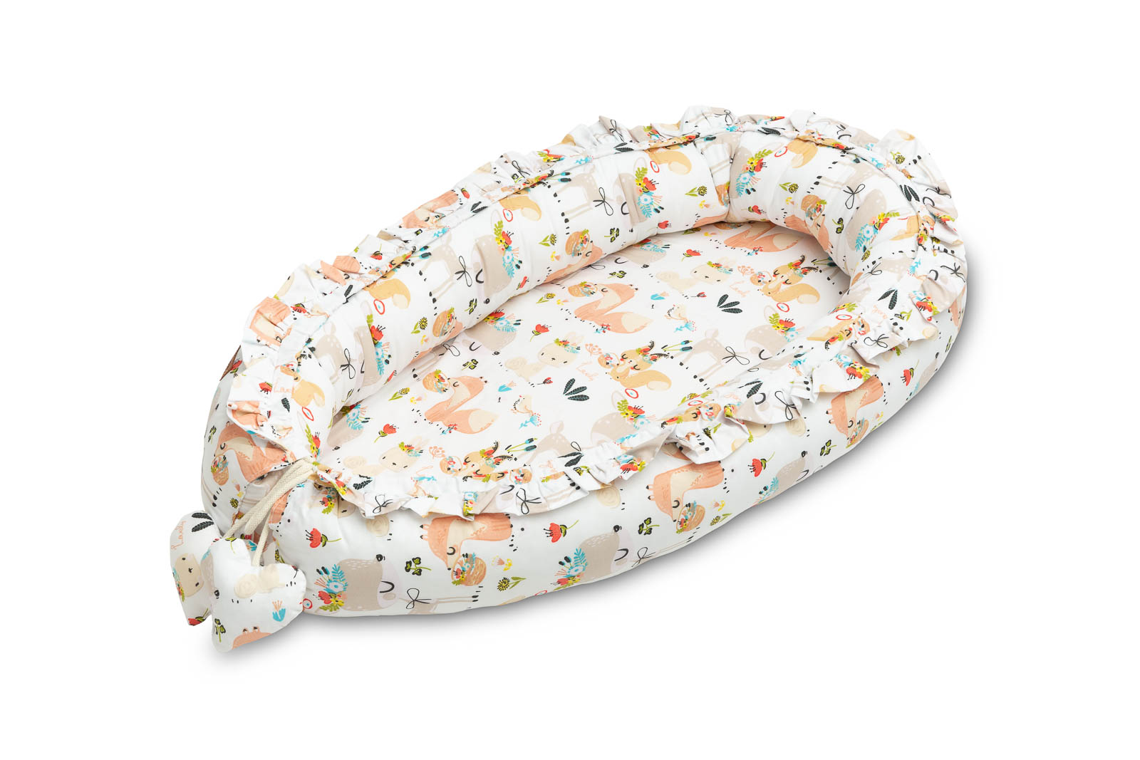 Velvet Baby Nest/baby Cocoon – Picnic Peach