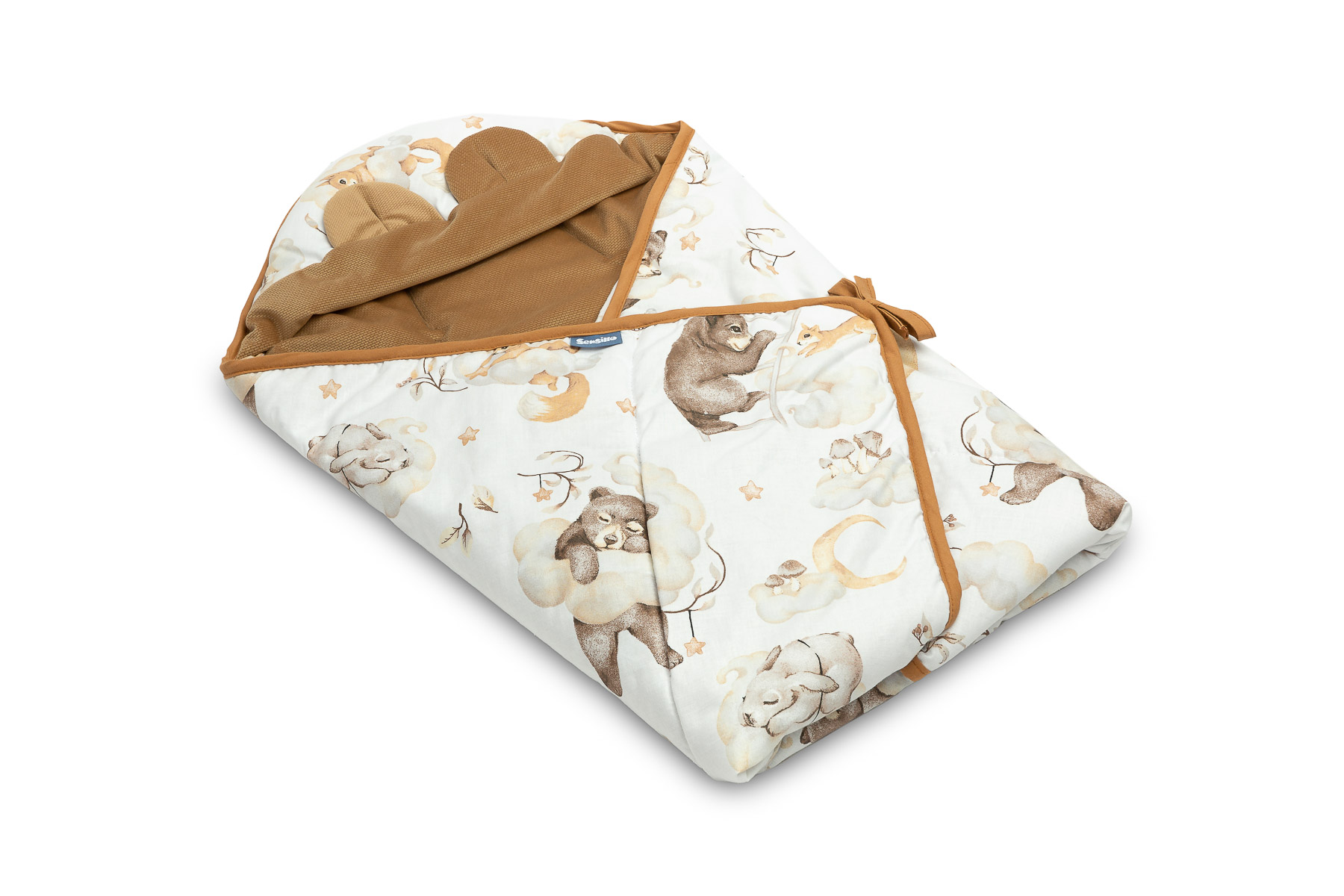 Velvet carry-cot swaddle blanket XL – Deam Beige