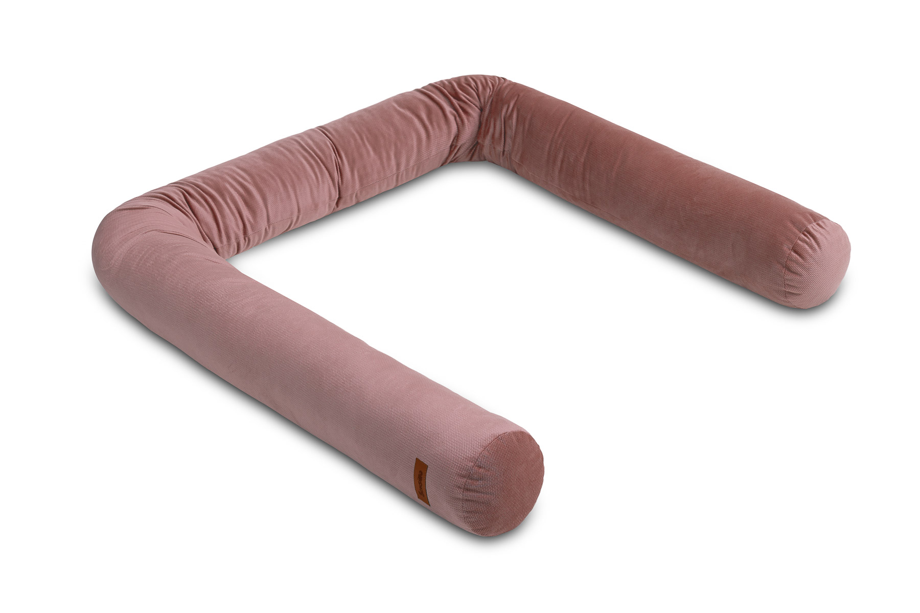 Crib roller bumper Velvet – Dirty Pink