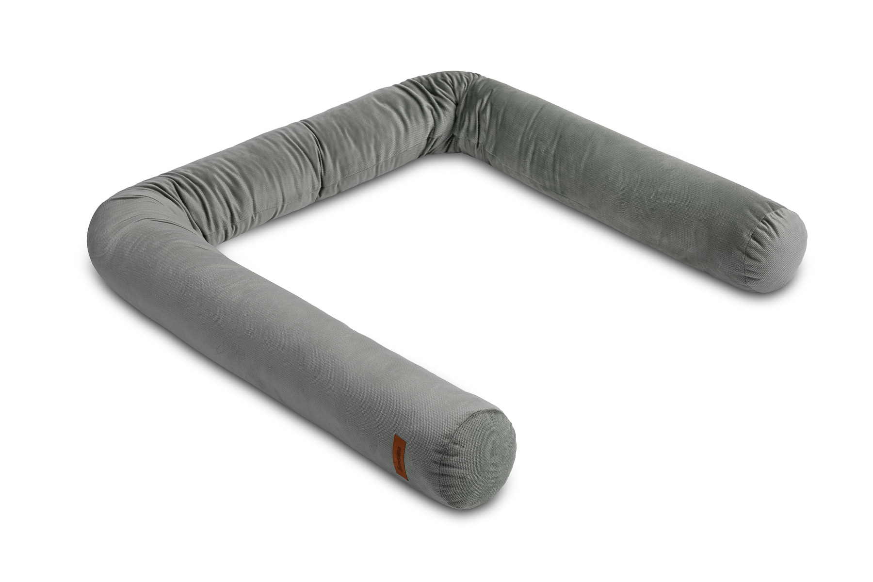 Crib roller bumper Velvet – Grey