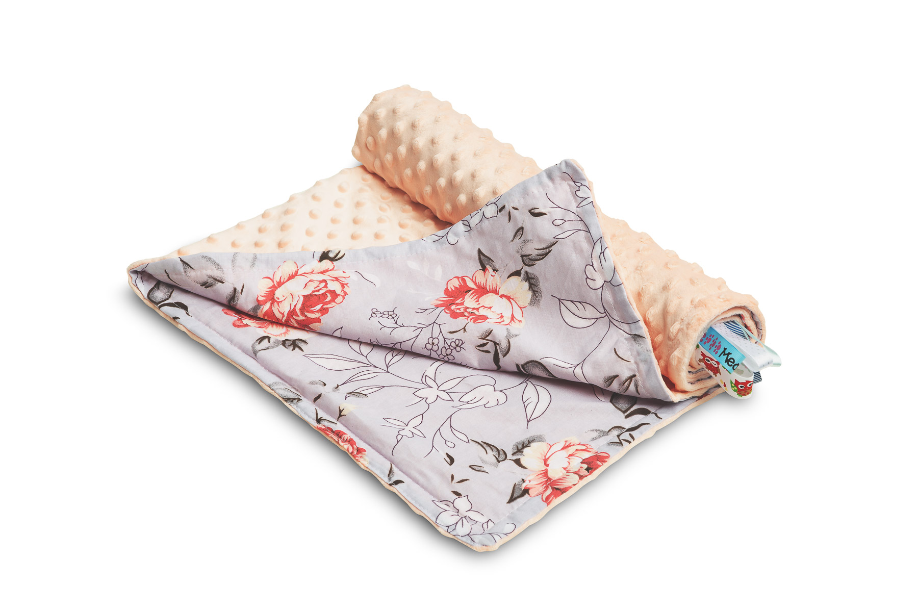 Light Minky Blanket – peach magical garden