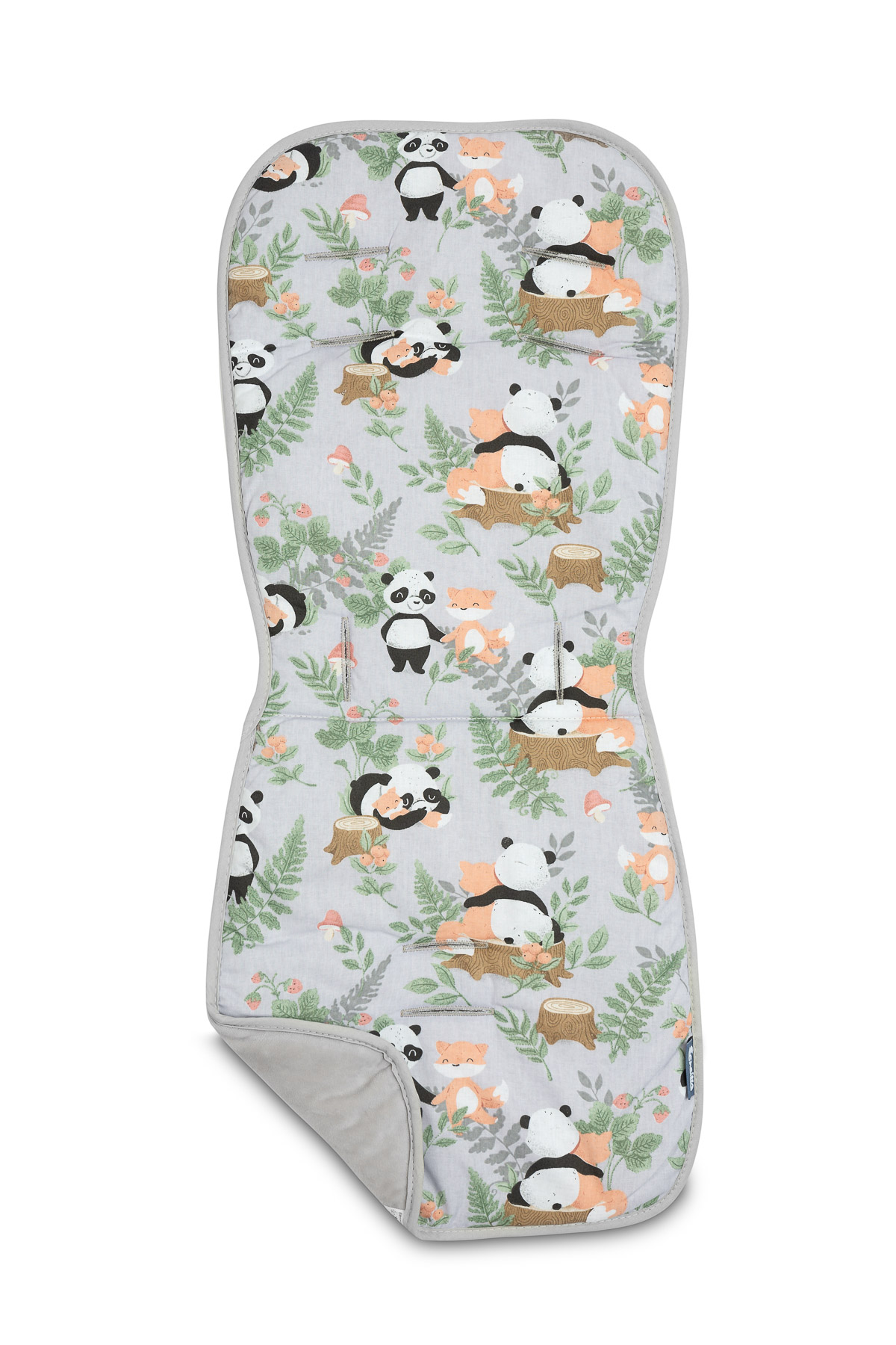 Minky Basic Pushchair Liner – Panda and Fox