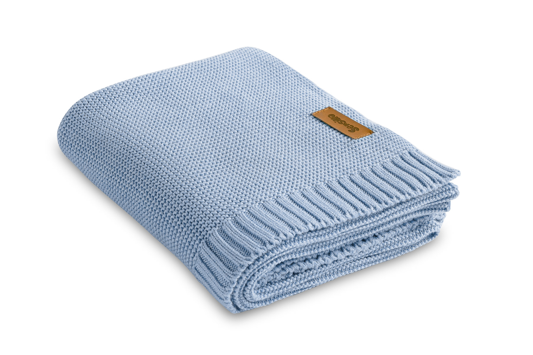 Bamboo and cotton blanket – Baby blue