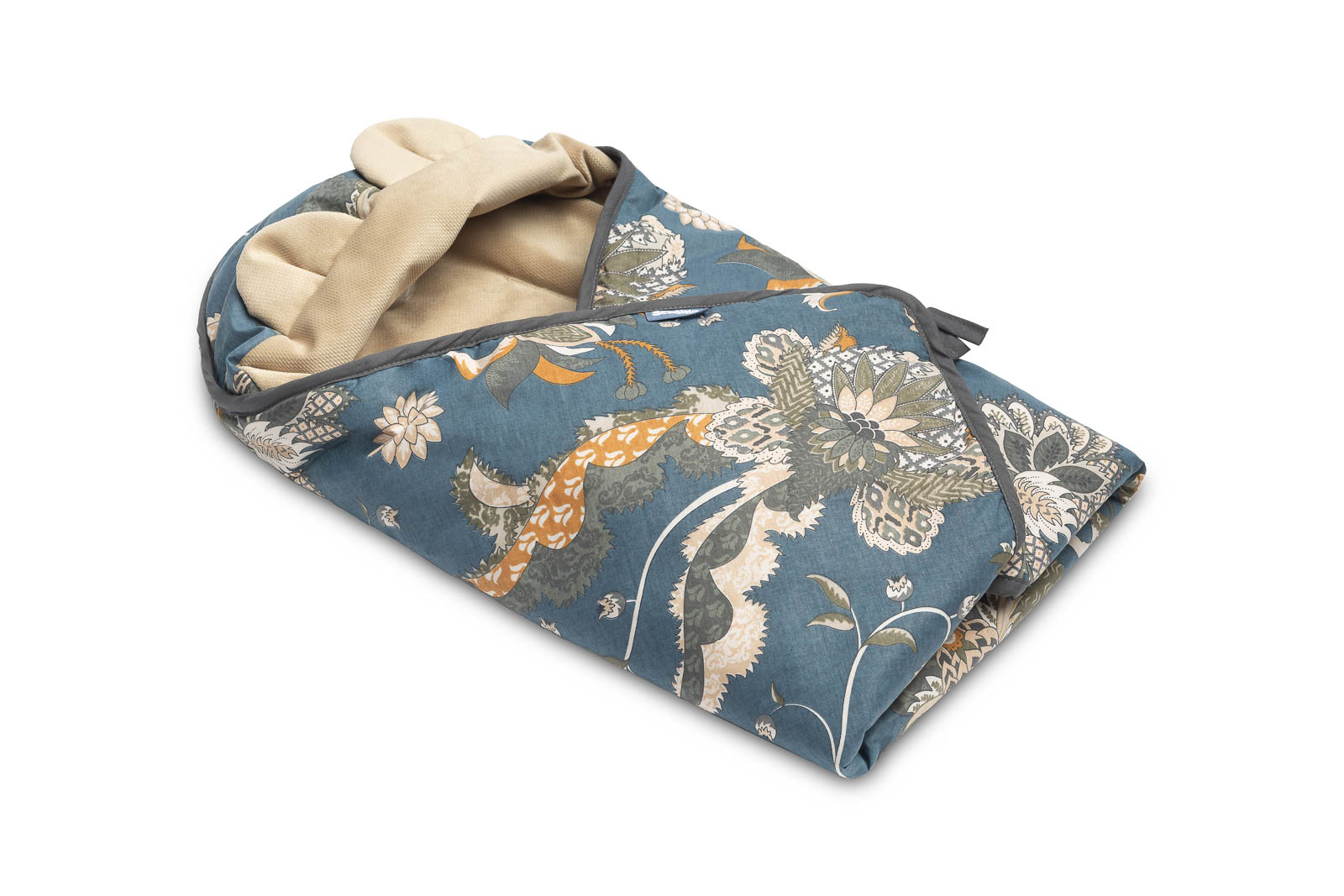 Velvet carry-cot swaddle blanket – Marocco Beige