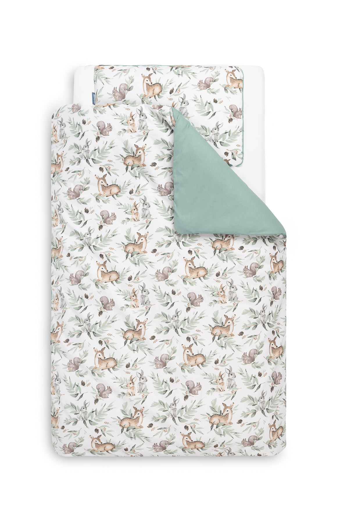 2-pieces 100×135 cm all year bedding – Deers Mint