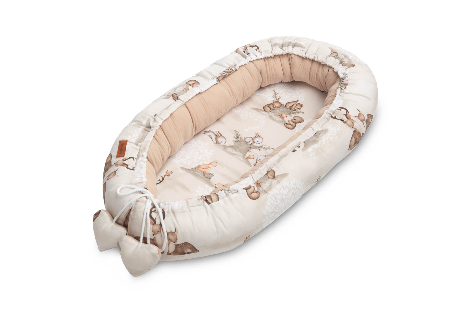 BABY NEST MUSLIN – BROWN COPS 80×45