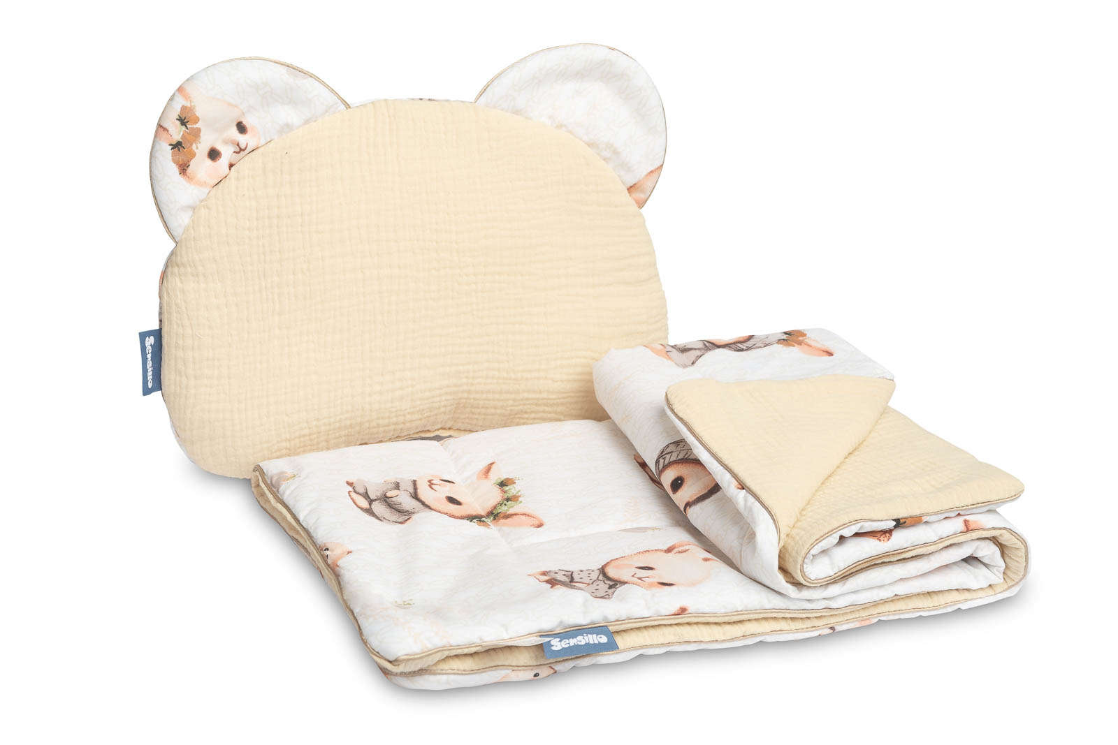 MUSLIN PUSHCHAIR SET – BEIGE BUNNY