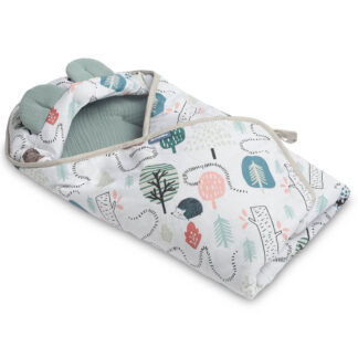Otulacz Do Fotelika Muślin Jeże Szmaragdowy