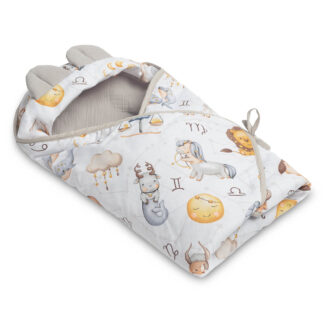 Otulacz Do Fotelika Muślin Zodiak Szary