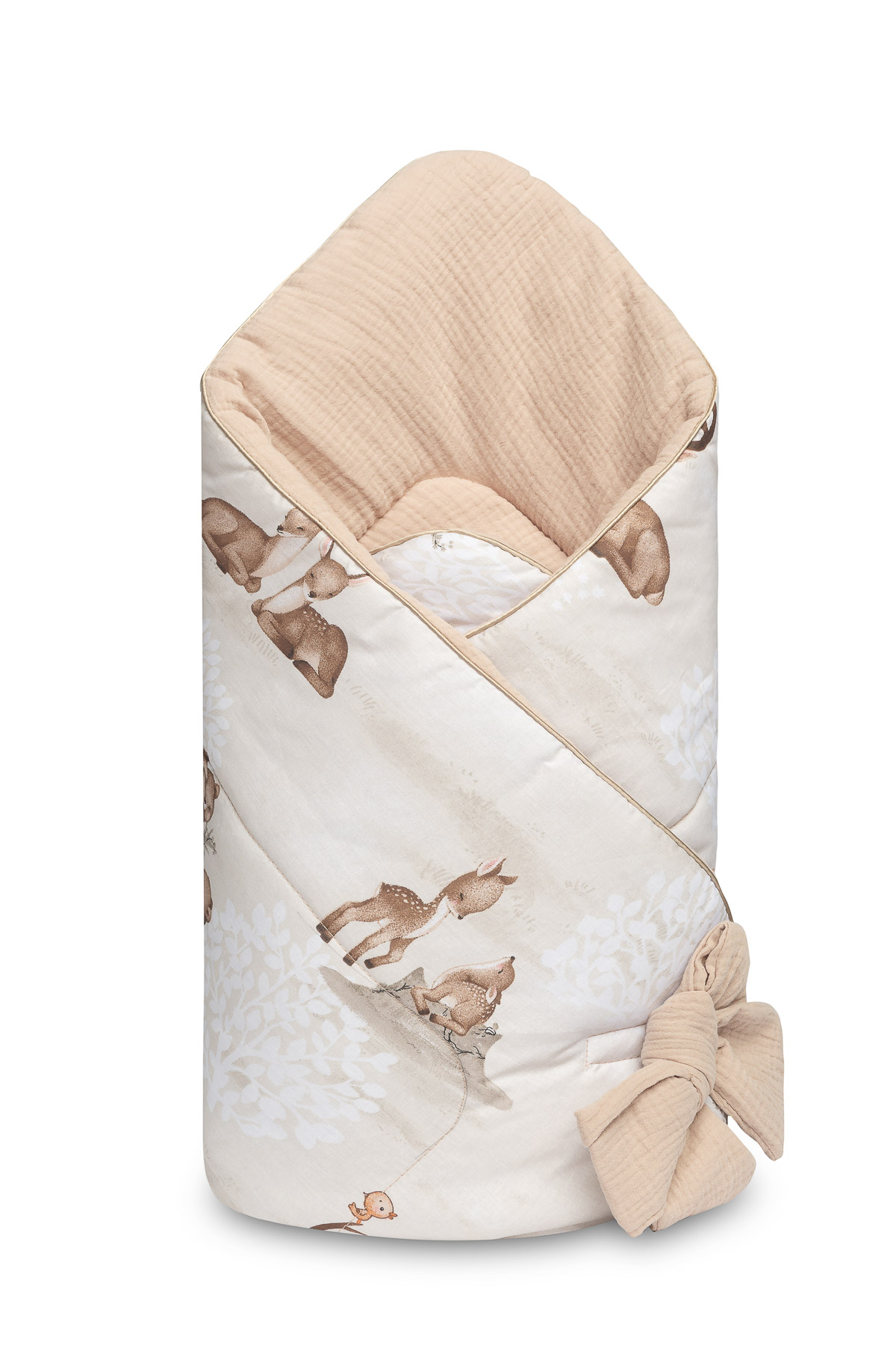 Muslin baby nest cone wrap 75×75 Brown – Copse