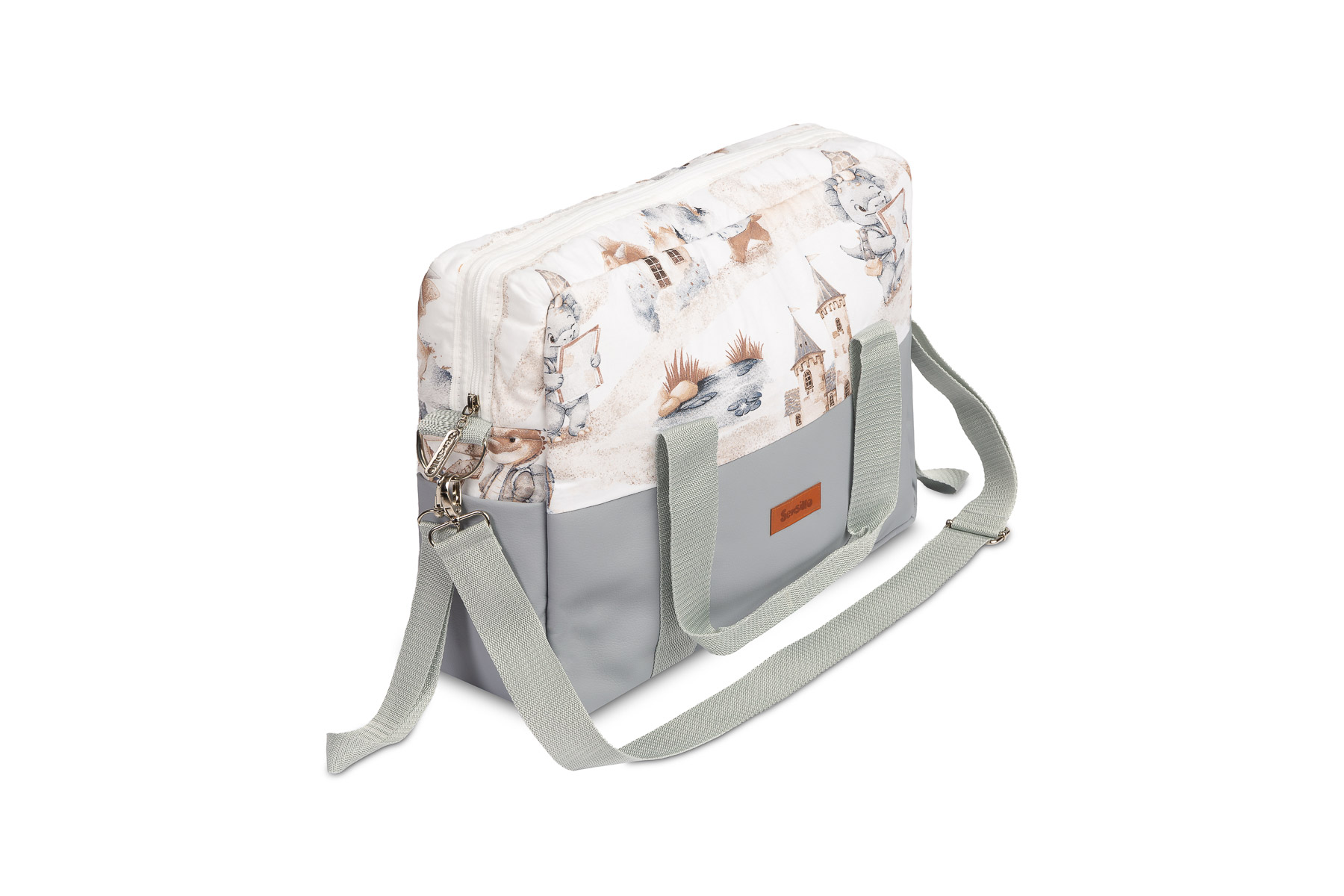Torba do wózka ekoskóra – Smoki jeans