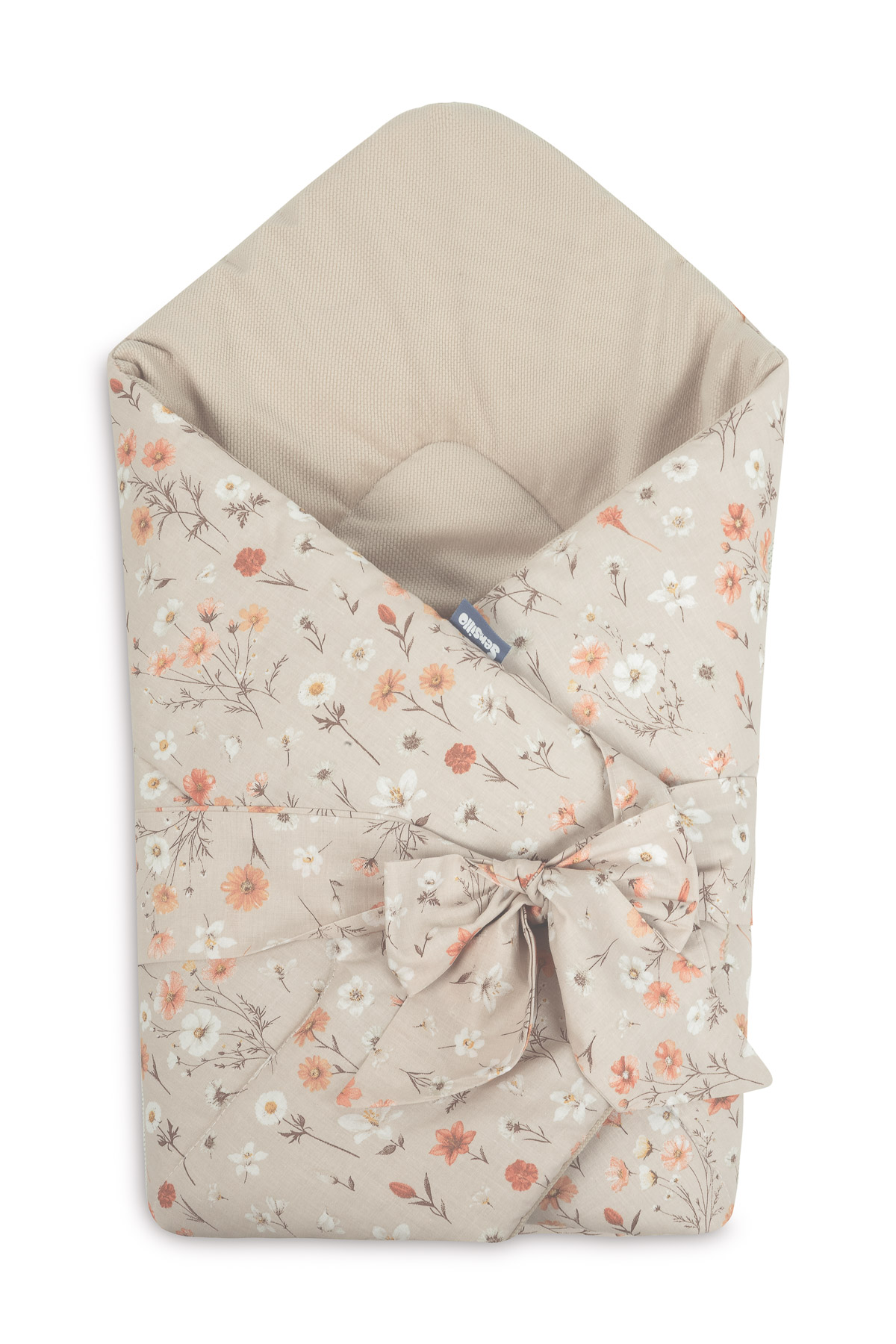 Rożek Velvet Bloom Beige 75×75