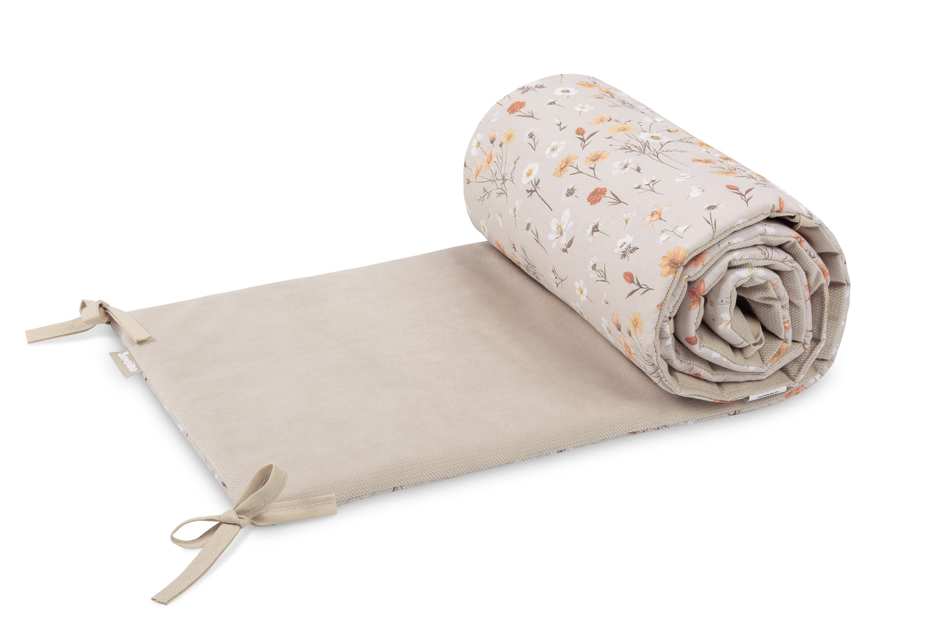 Crib Bumper Velvet Bloom Beige